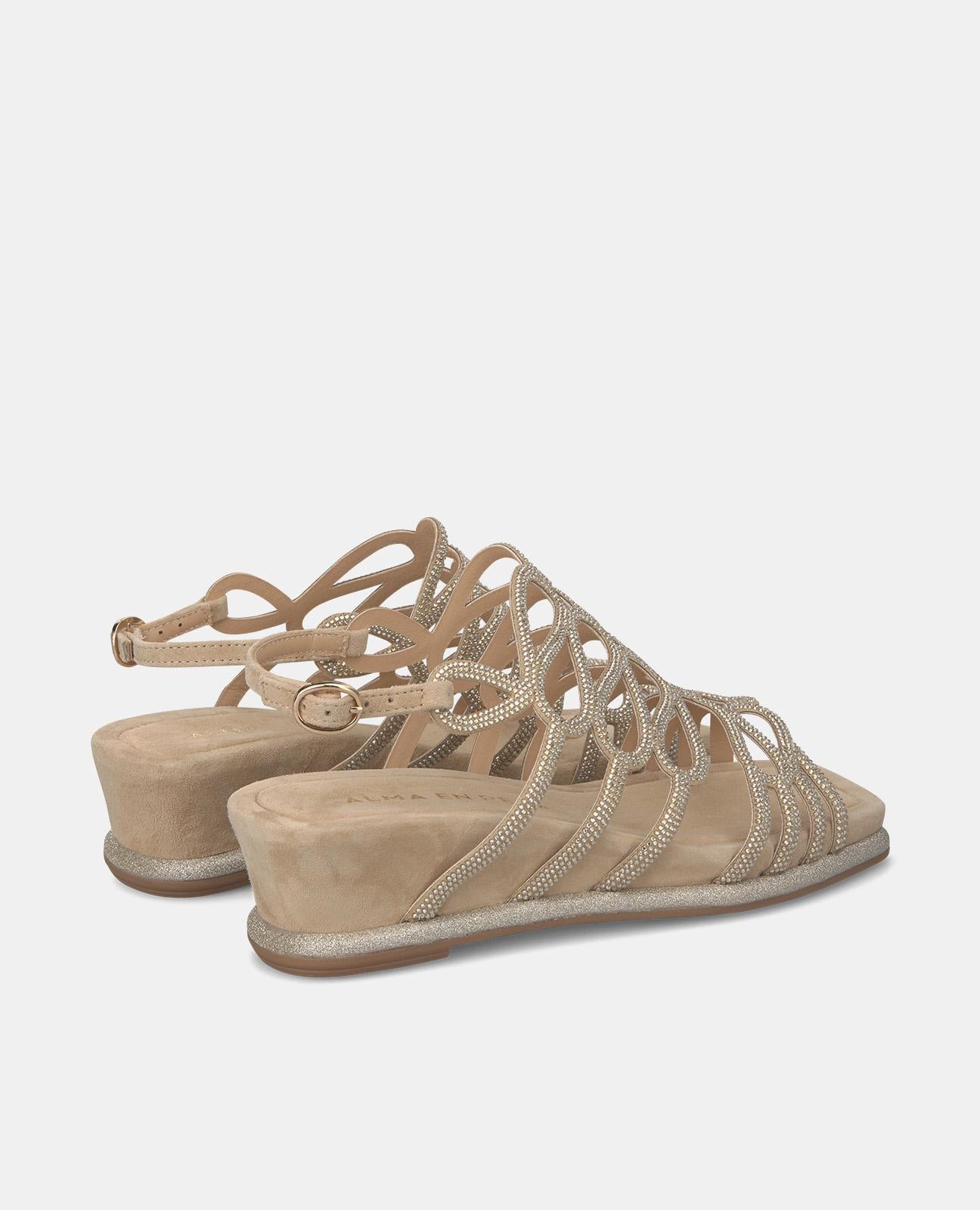 PLATFORM SANDAL WITH GLITTER