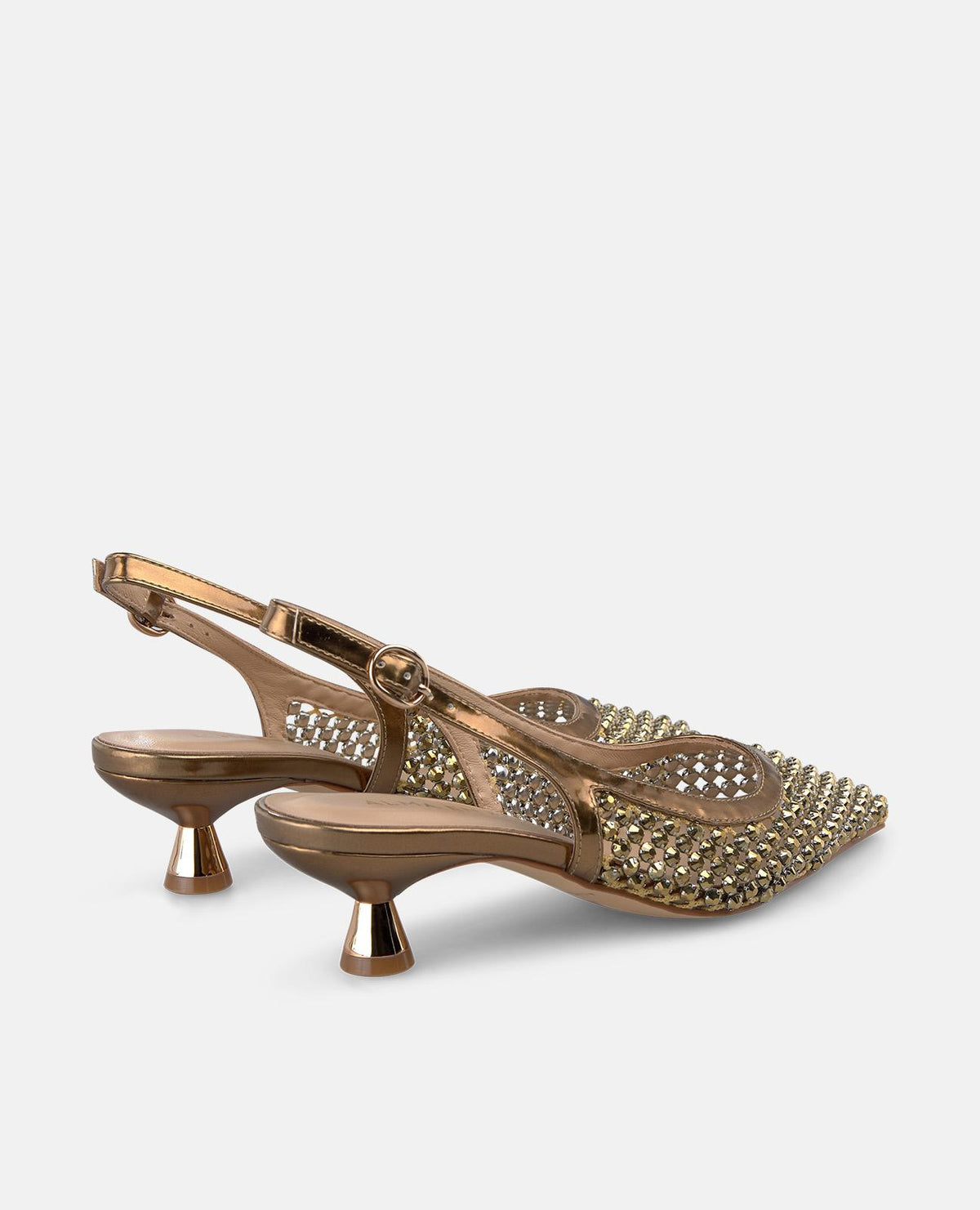 METALLIC EFFECT MESH SLIP-ON SHOE