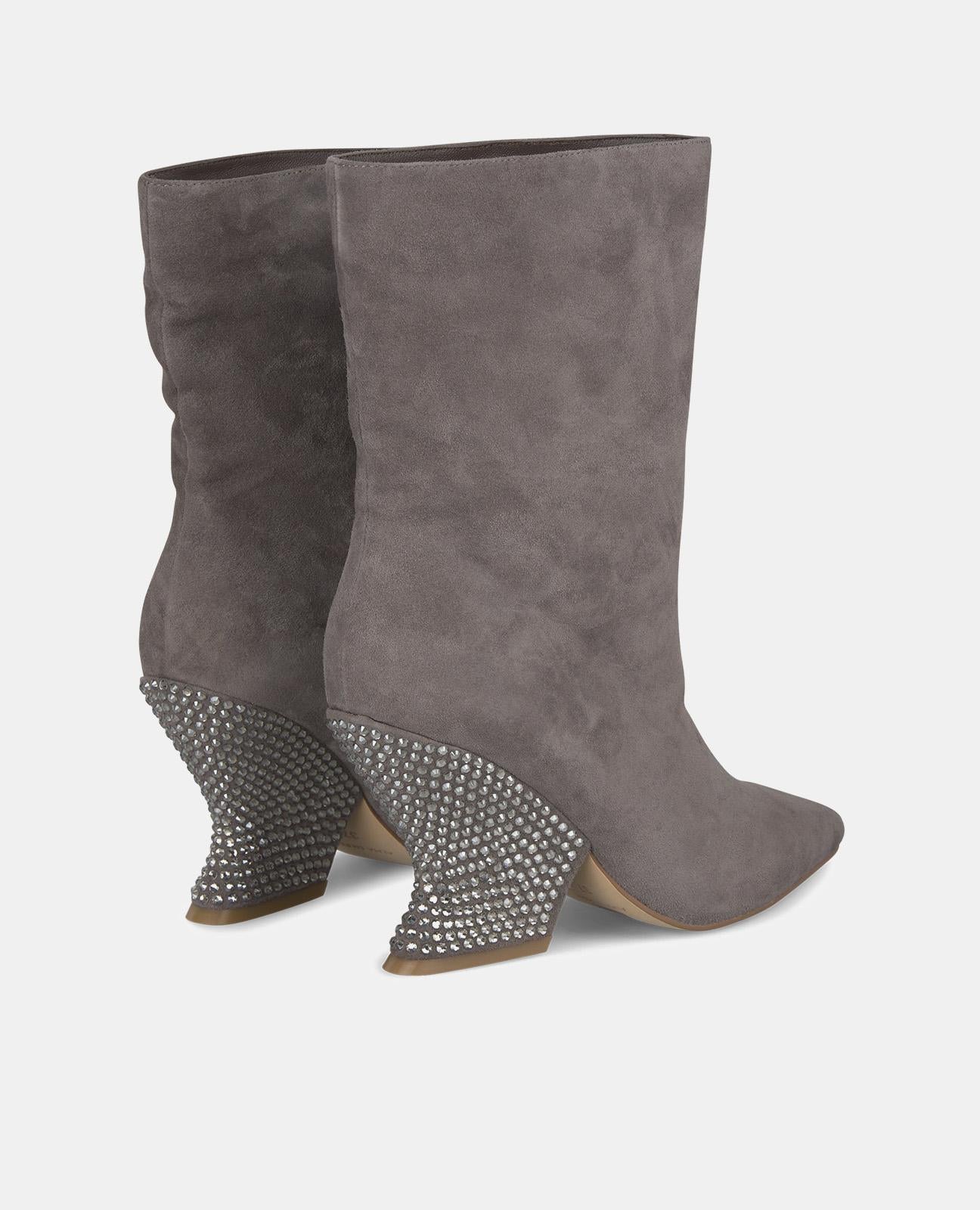 BOTTINES AVEC TALON EN STRASS