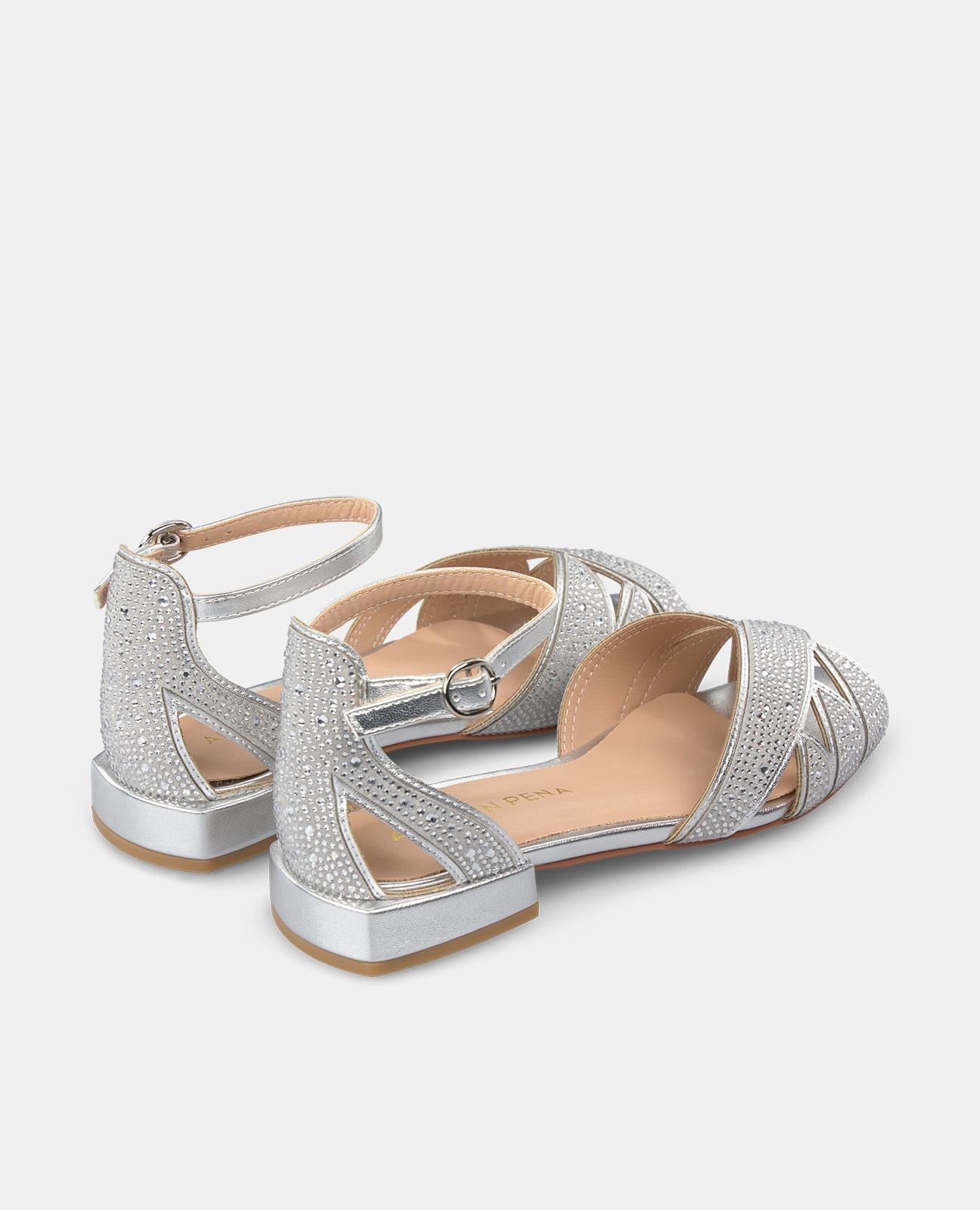 SANDALIA PLANA ABERTURA PEDRERÍA