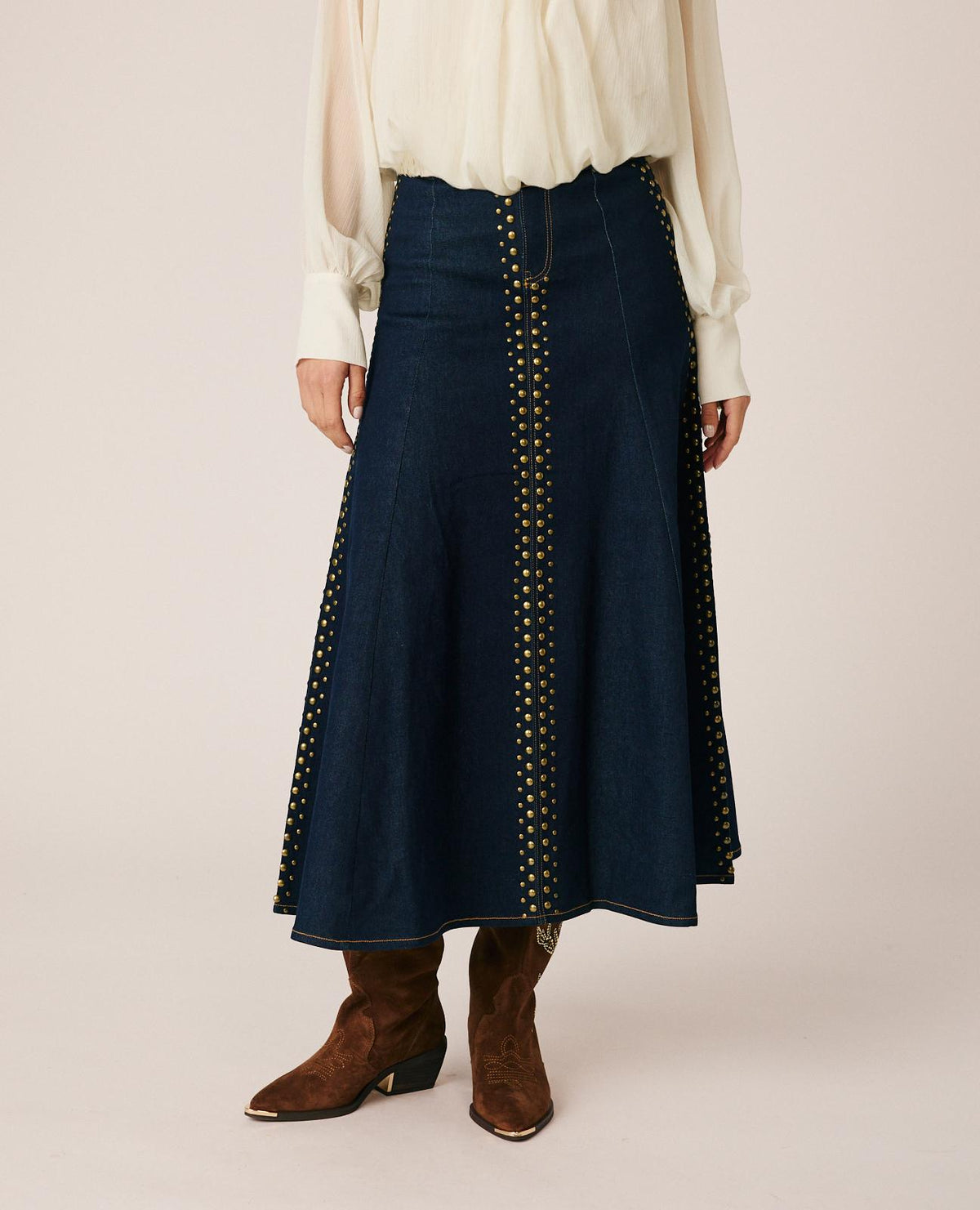 DENIM MIDI SKIRT