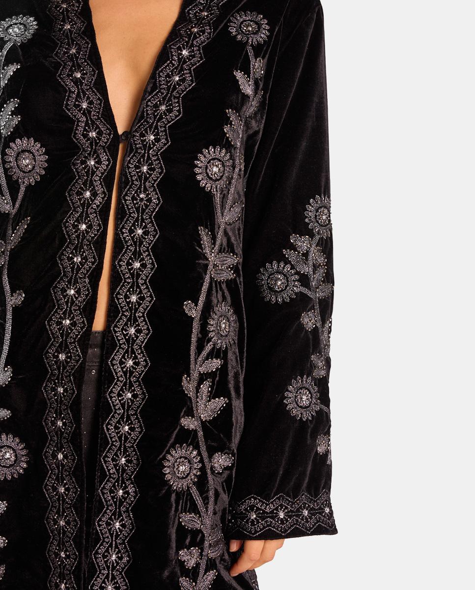 KIMONO BRODÉ DE FILS MÉTALLIQUES