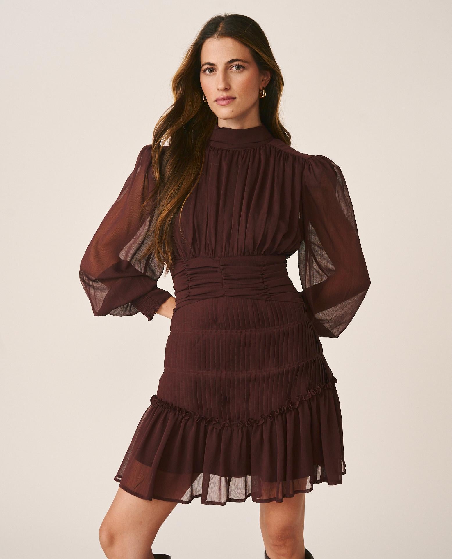 VESTIDO MINI GASA LISO