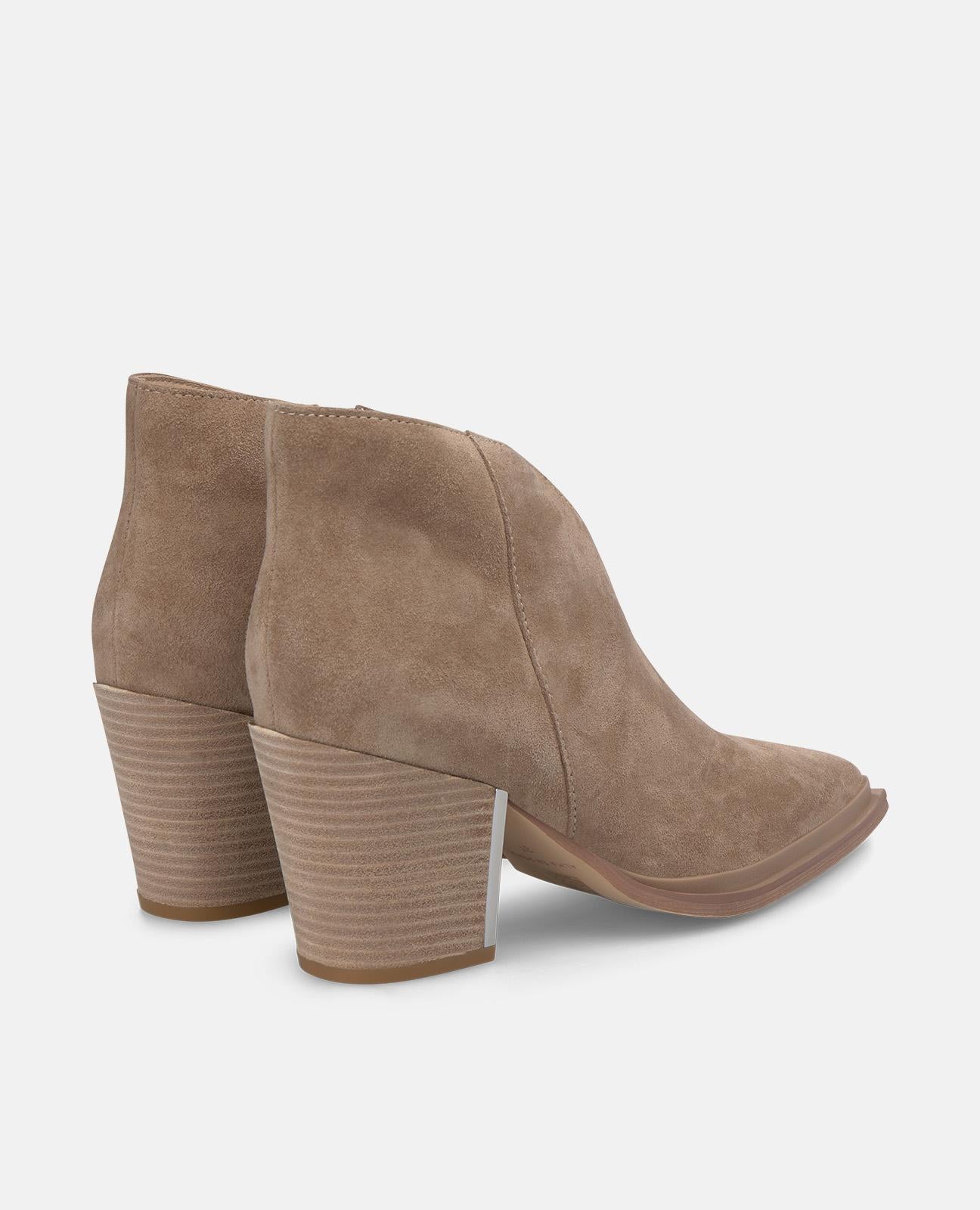 BOTTE DE CHEVILLE À TALON OUVERT