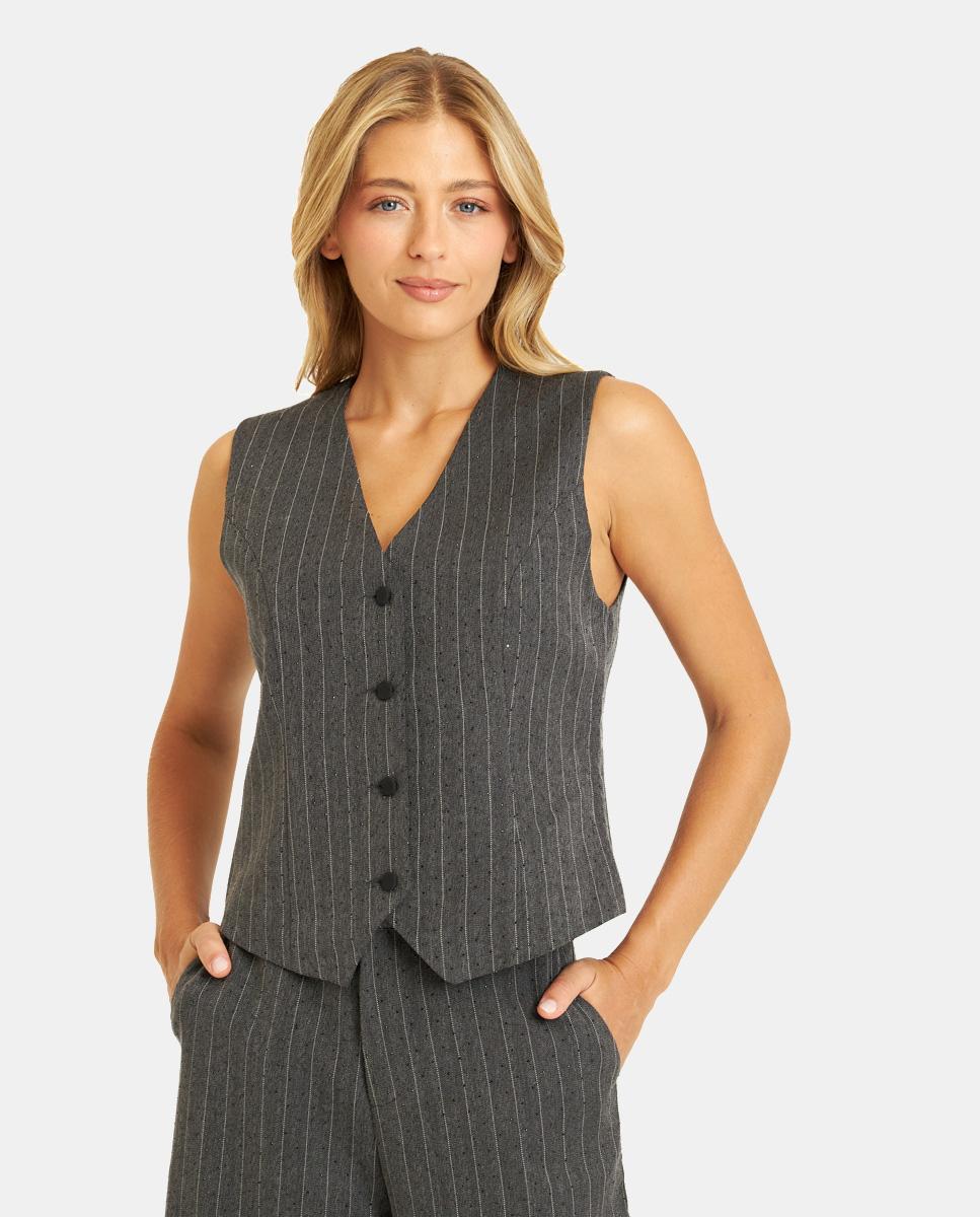 VEST WITH RHINESTONES