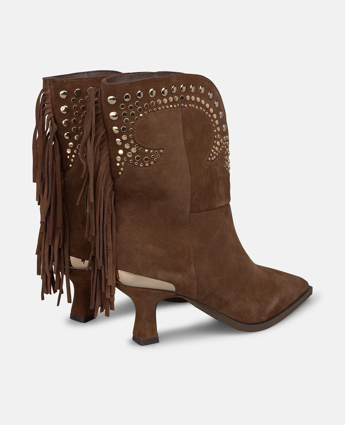 STIVALETTO COWBOY IN CAMPASTRIA CON FRANGE