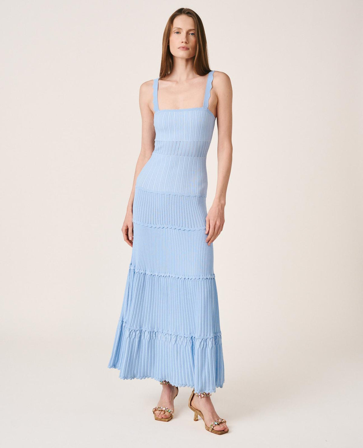 Fitted Midi Knit Dress