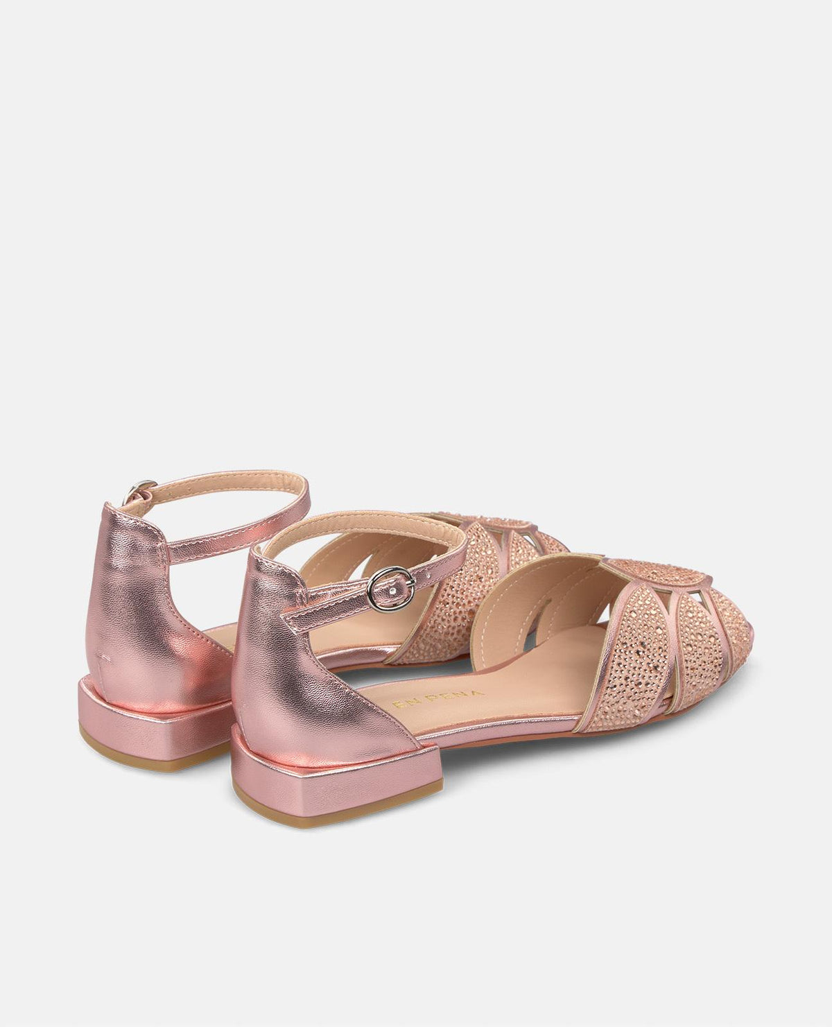 SANDALI PIATTI CON APERTURA E STRASS