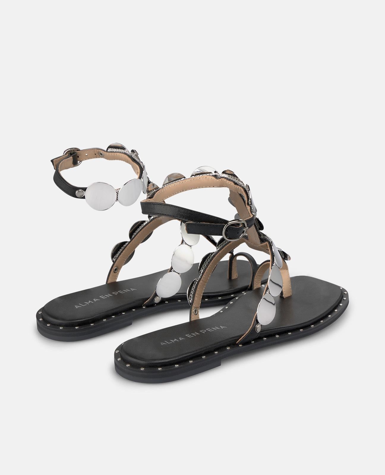 SANDAL WITH METALLIC ORNAMENT