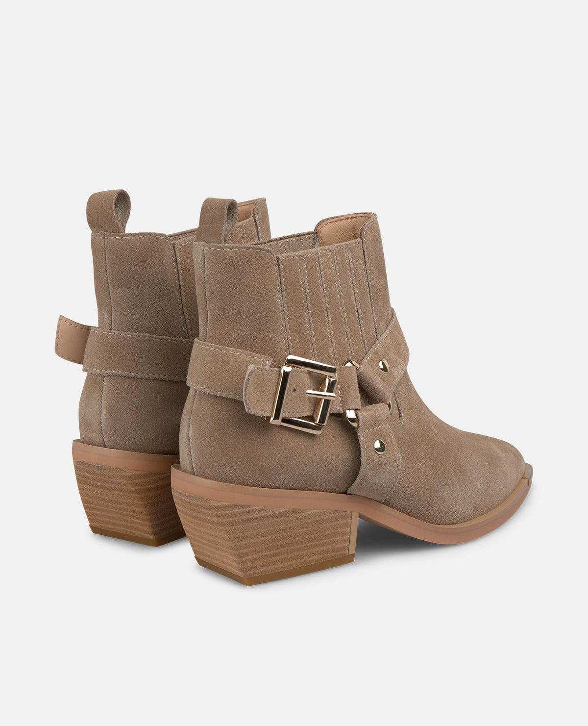 FLAT BUCKLE ANKLE BOOTS