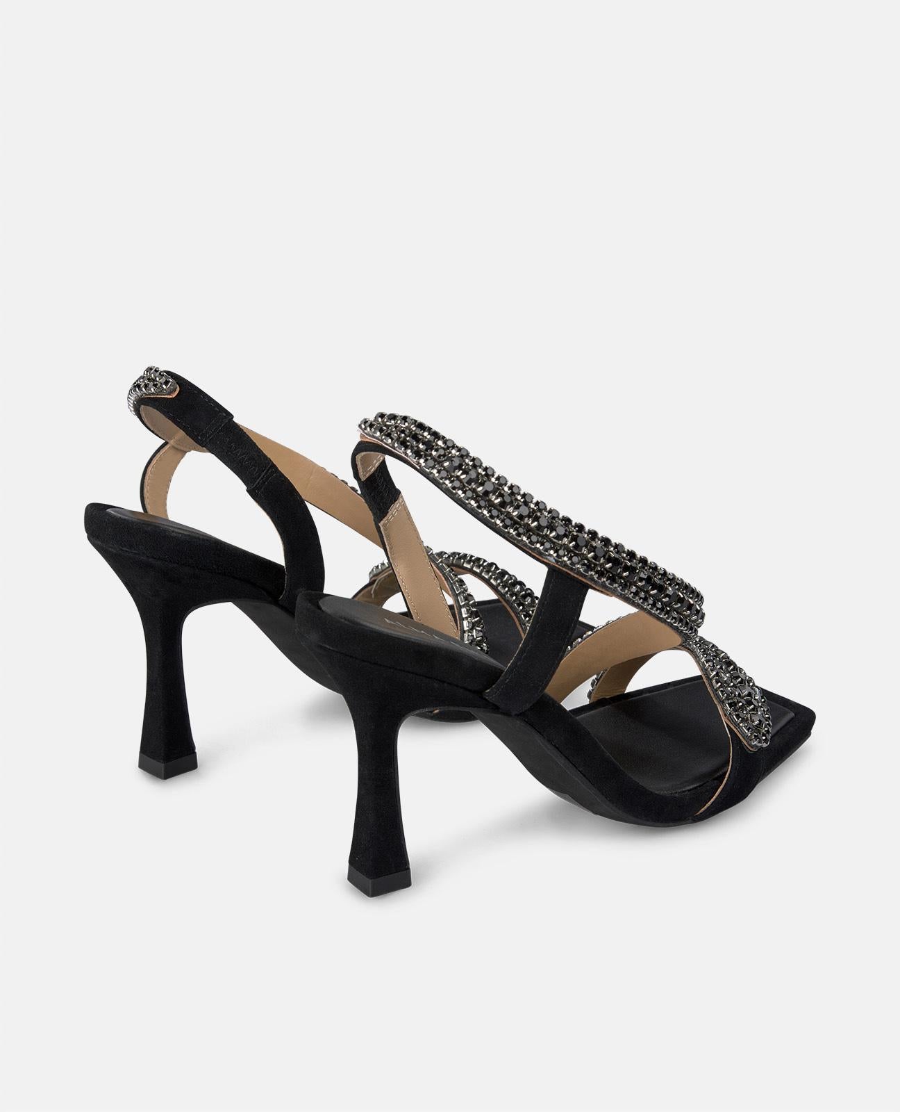 SANDÁLIA DE COBRA COM SALTO