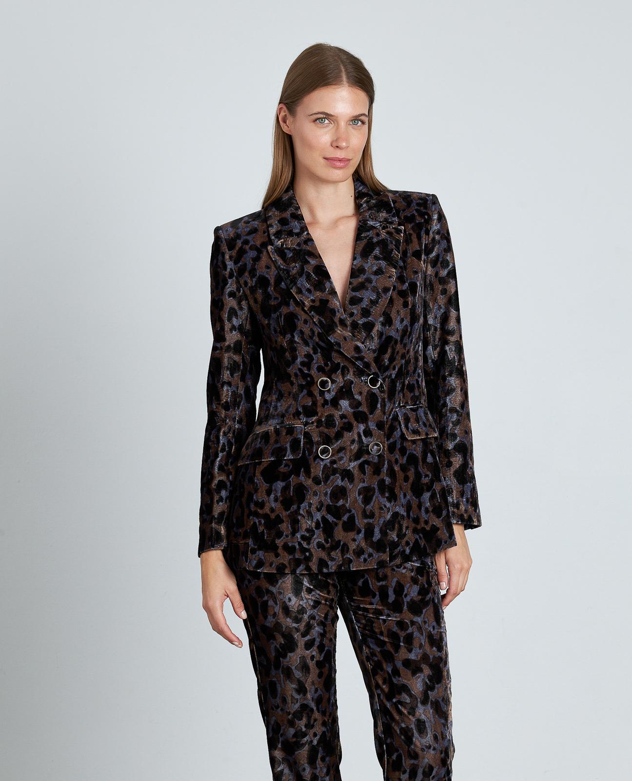 BLAZER TERCIOPELO ESTAMPADA