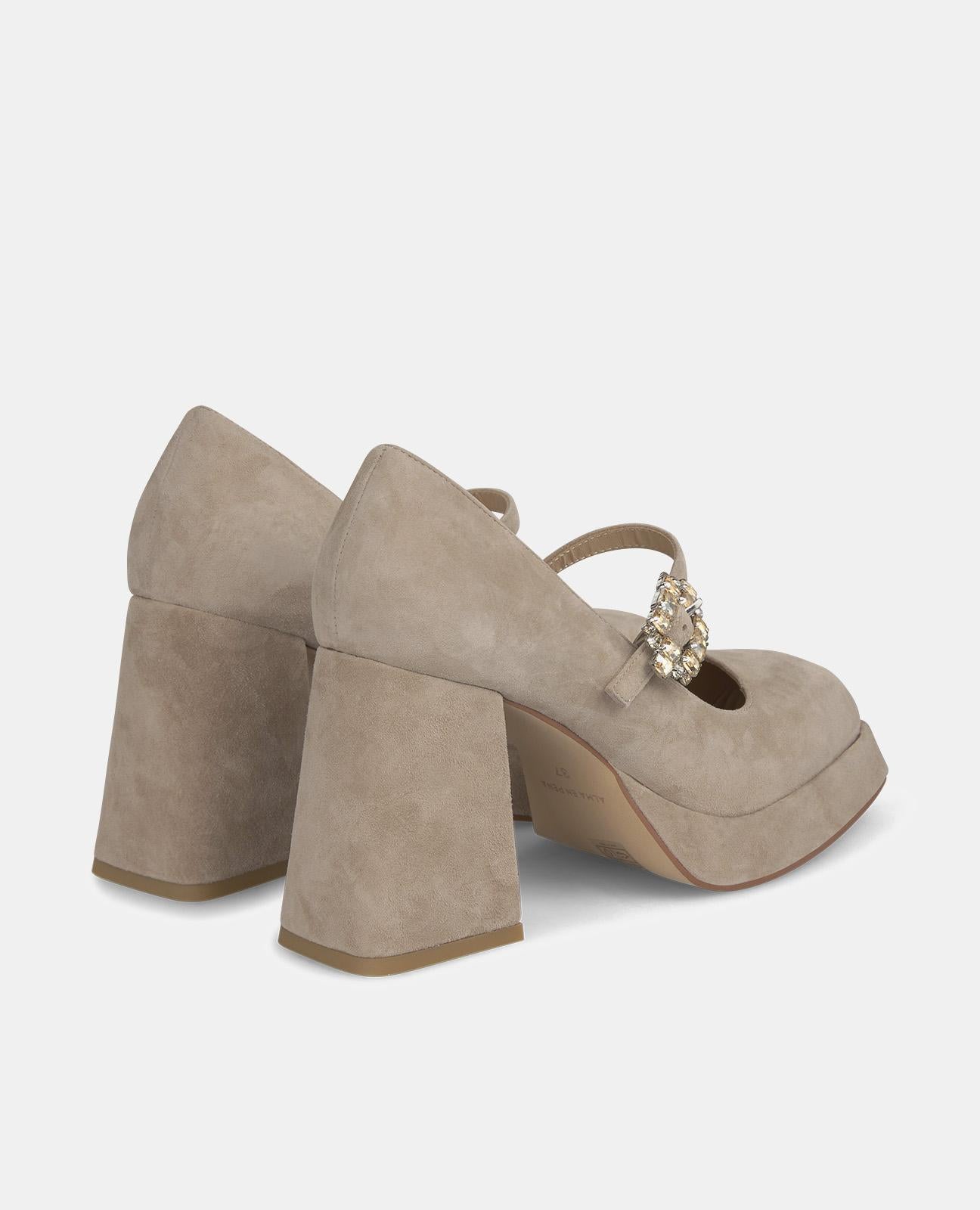 CHAUSSURE À PLATEFORME BOUCLE STRASS