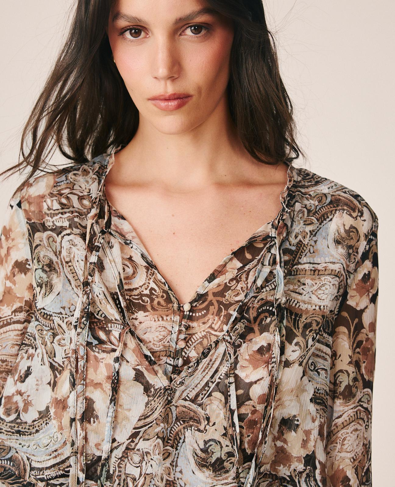 BLUSA GASA ESTAMPADO FLORAL