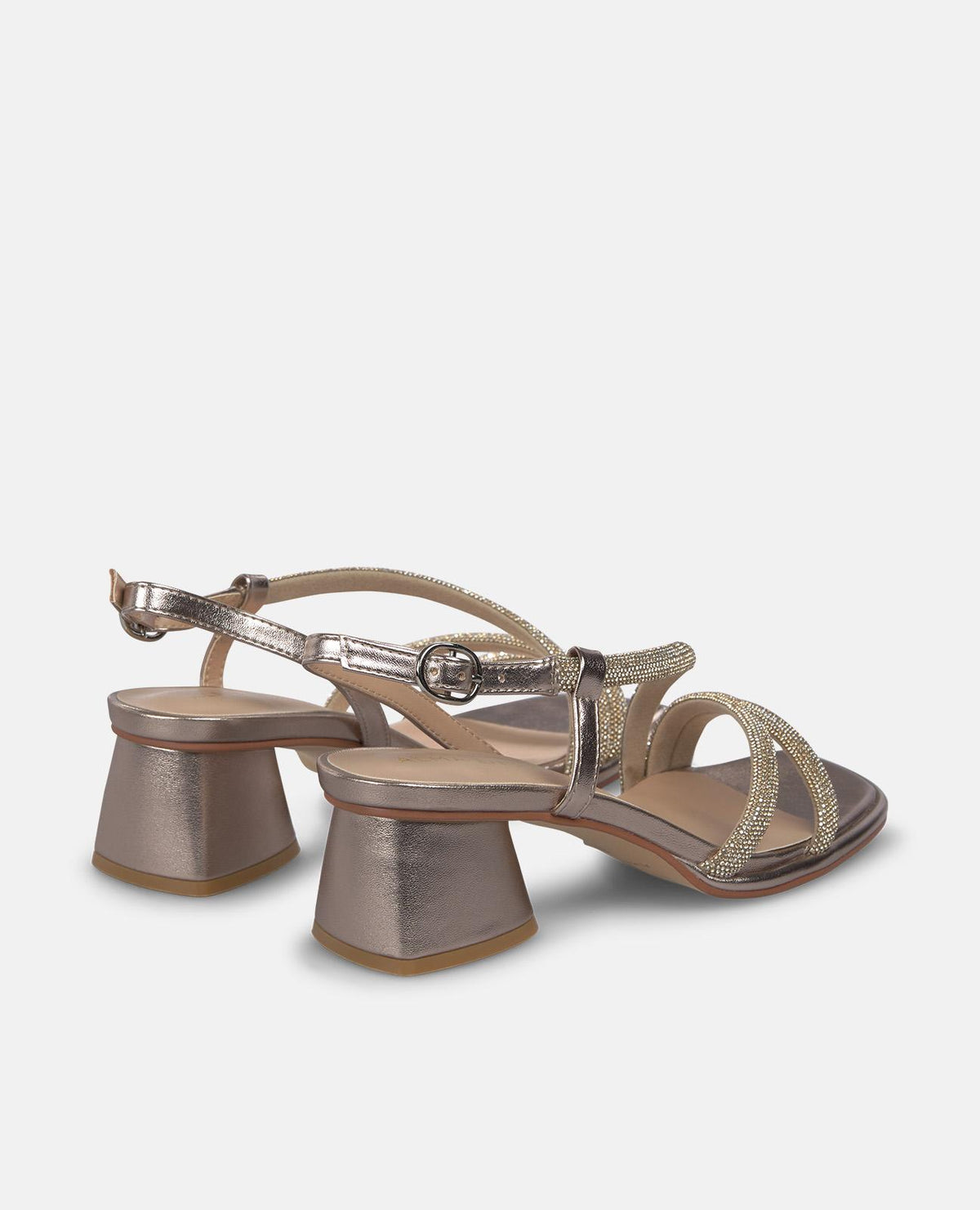 MID-HEEL SANDAL WITH TUBULAR STRAP