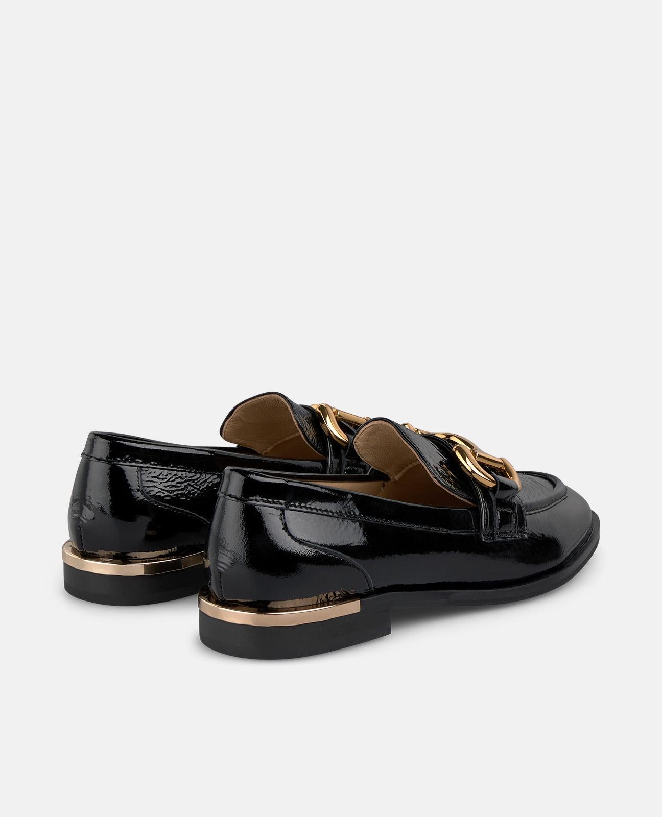 MOCASSIN MÉTALLIQUE À ÉTRIER