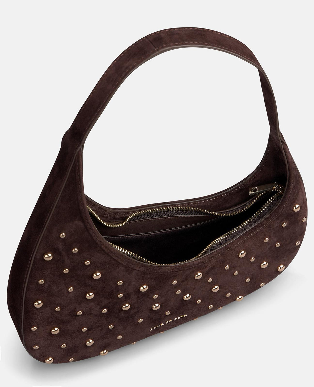 BOLSO HOBO SUEDE CON TACHAS