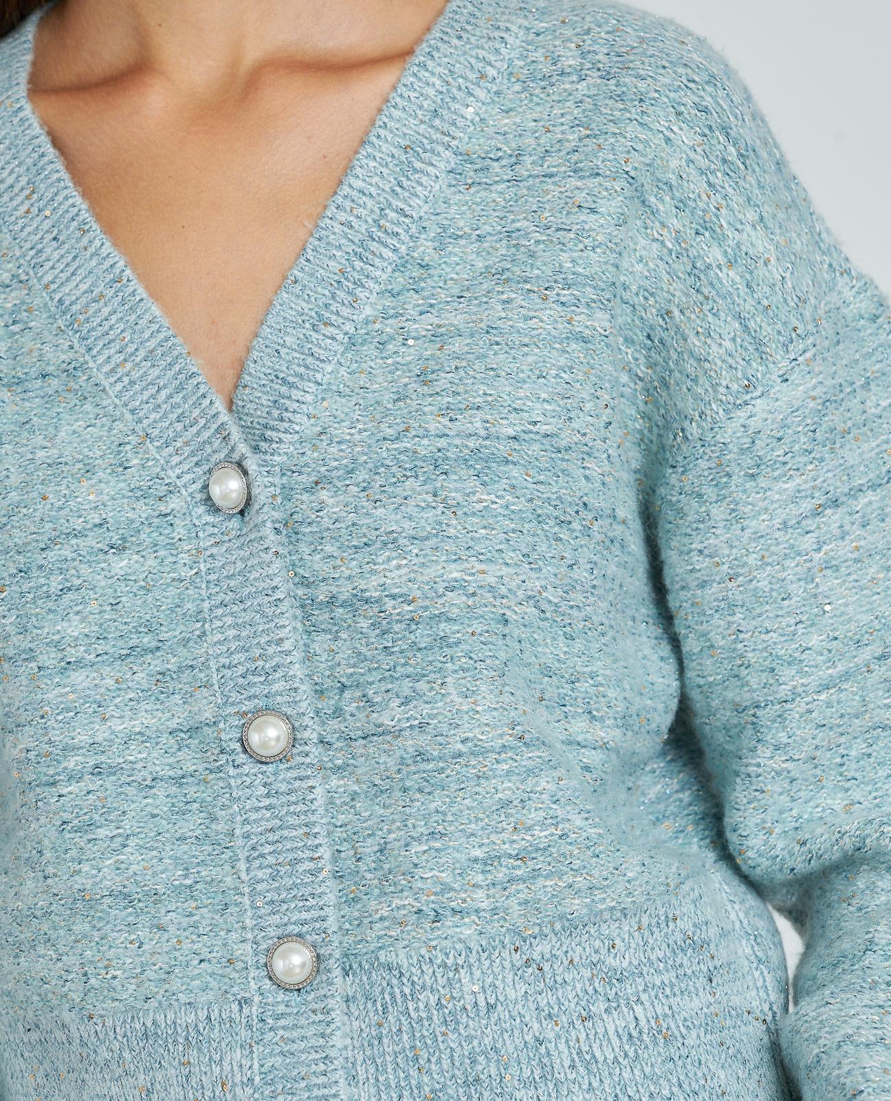 CHAQUETA PUNTO BOTÓN JOYA