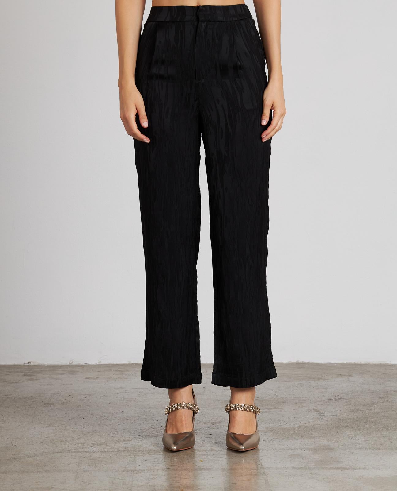 STRAIGHT TEXTURED PANTS