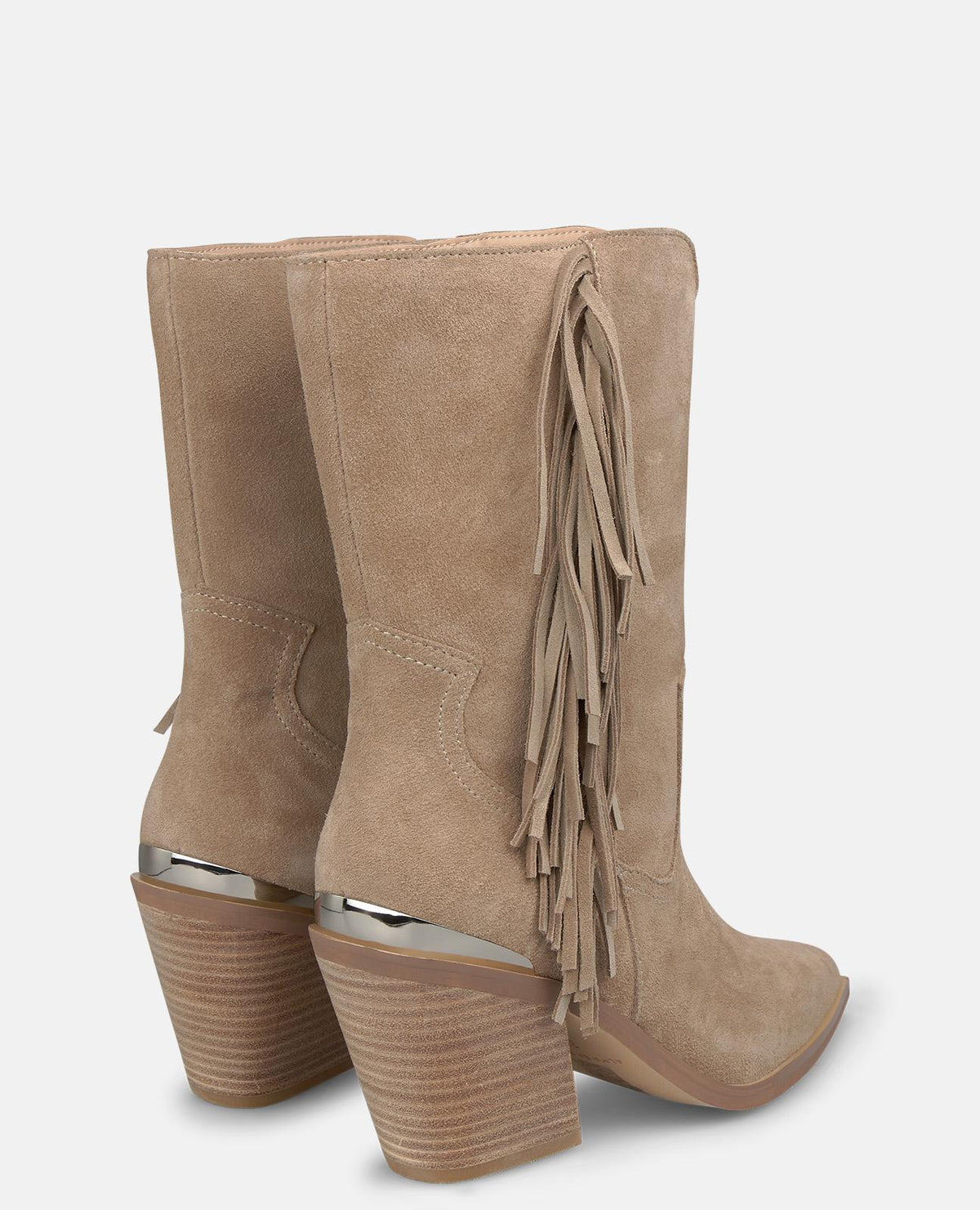 LEATHER COWBOY BOOTS WITH FRINGE