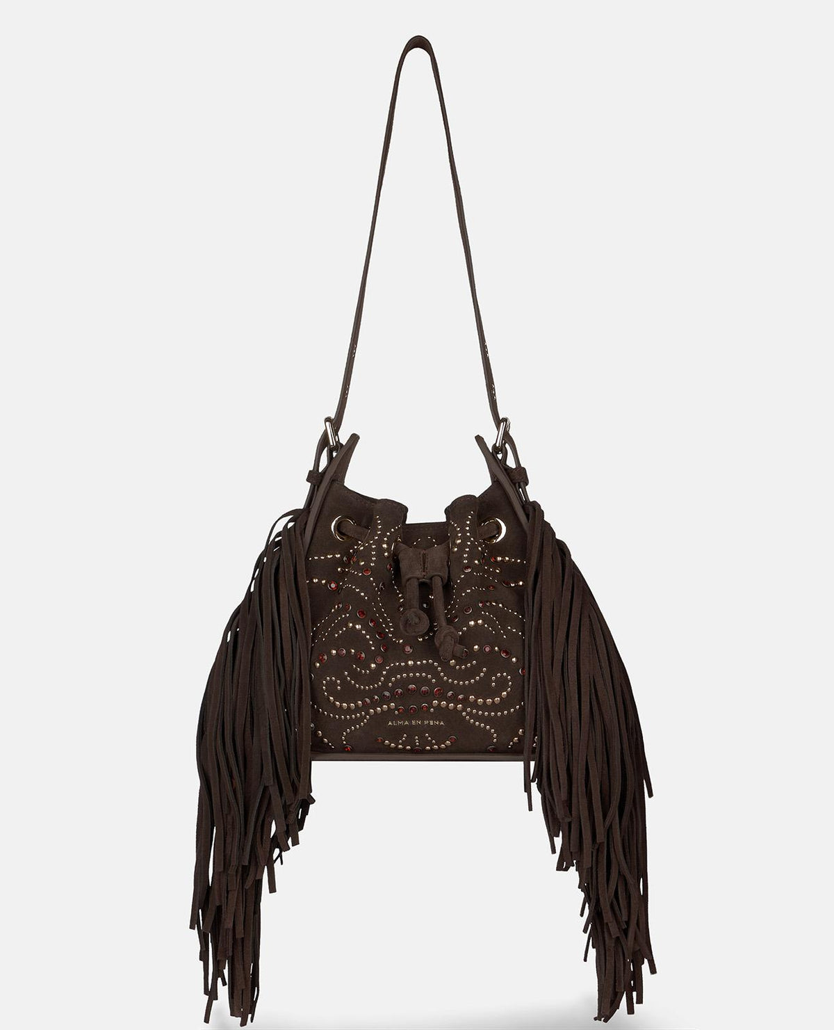 SERRAJE LEATHER BAG WITH Rhinestones