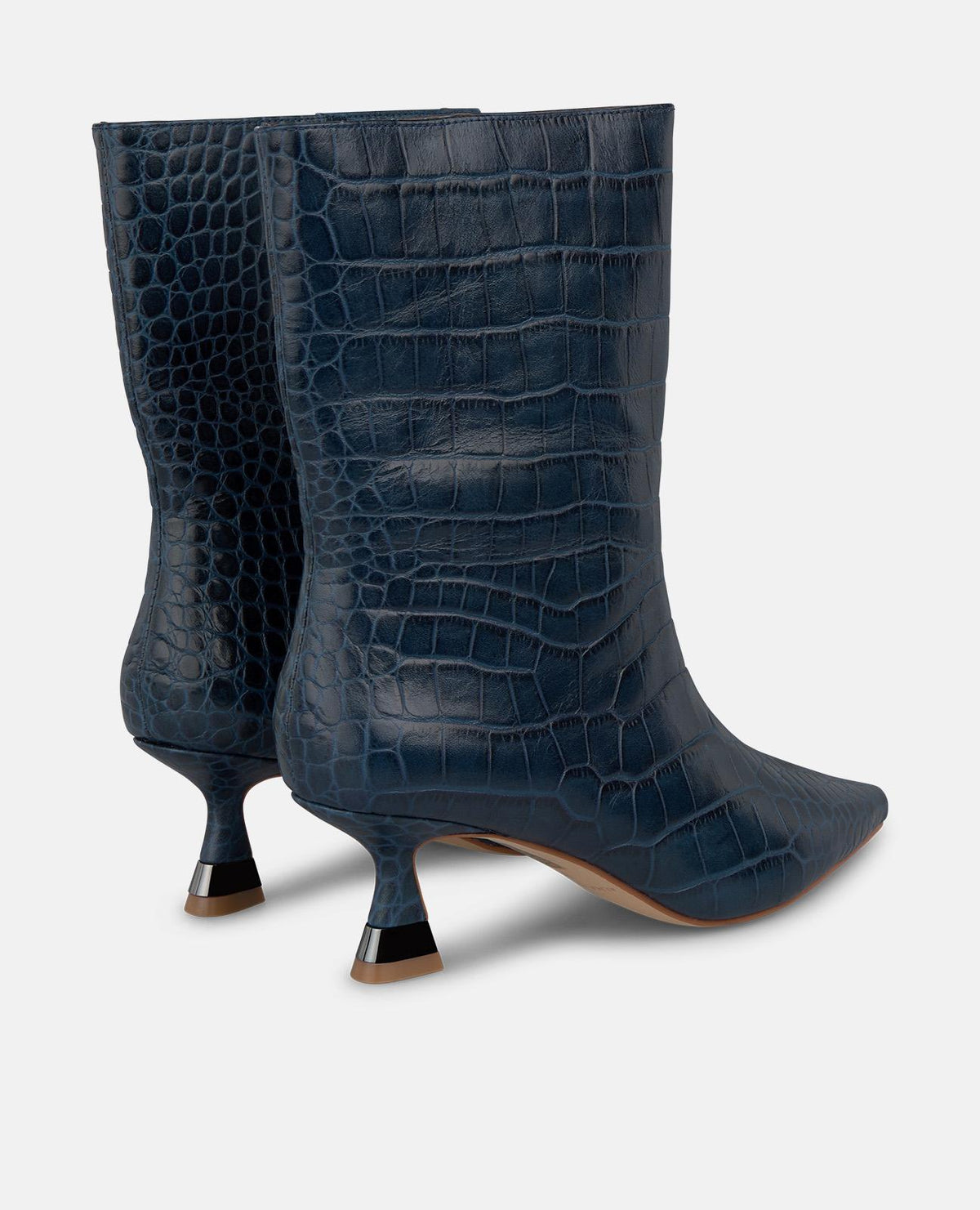 METALLIC HEELED ANKLE BOOTS
