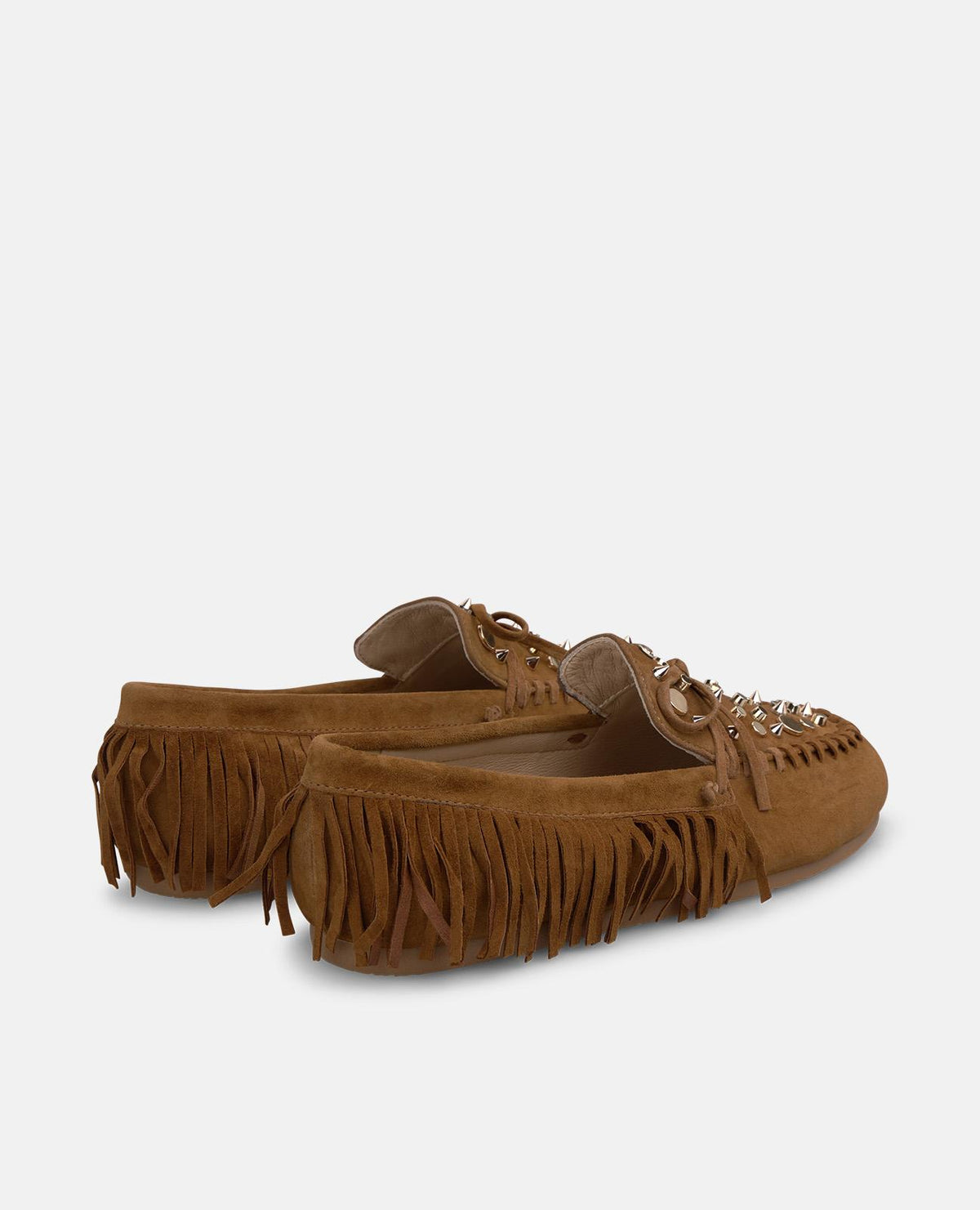 MOCASÍN DE ANTE CON FLECOS