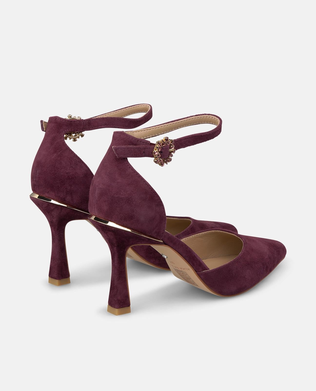 ZAPATO TACÓN ANTE CON CIERRE PULSERA