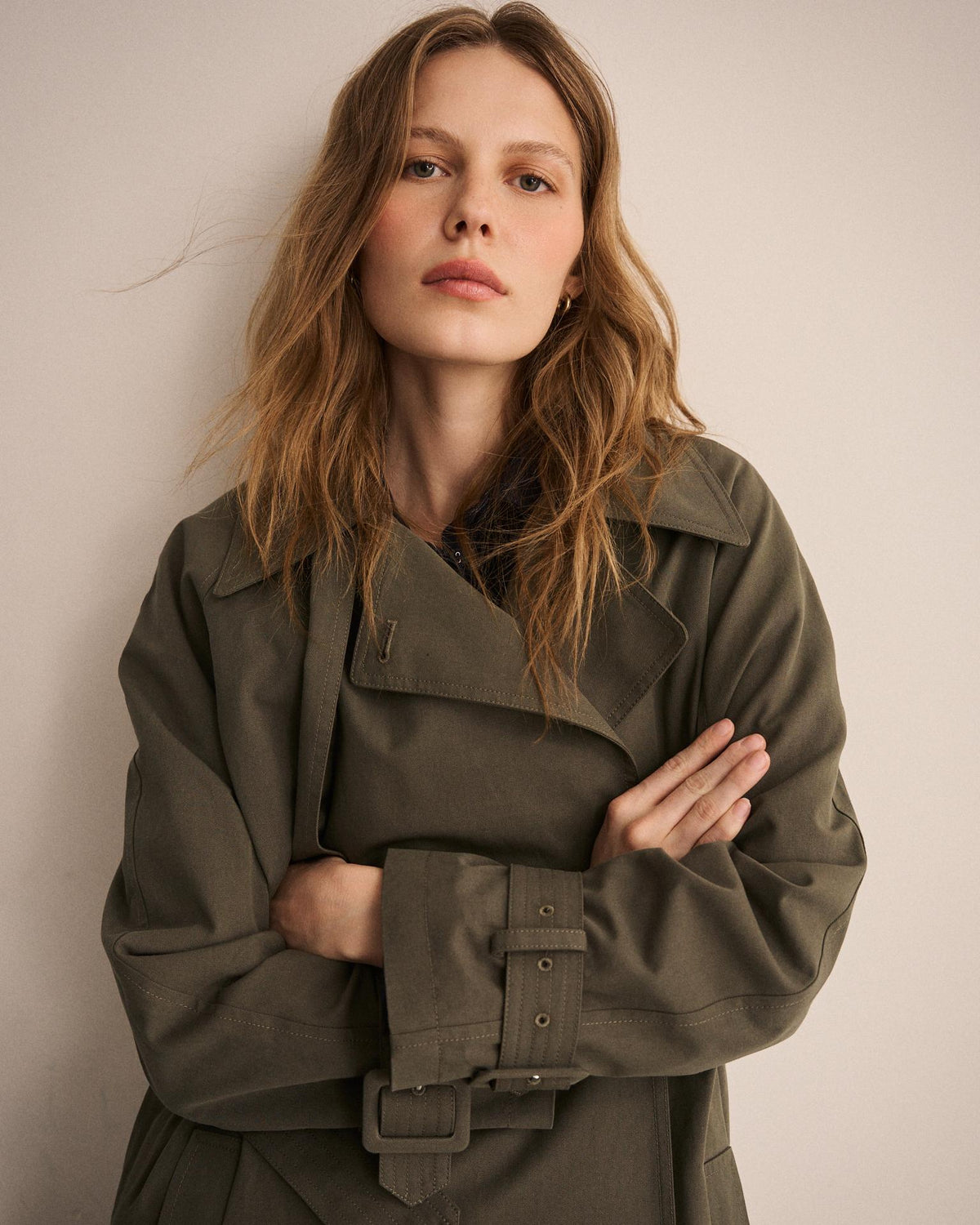 GABARDINA LUNGA IN SARJA