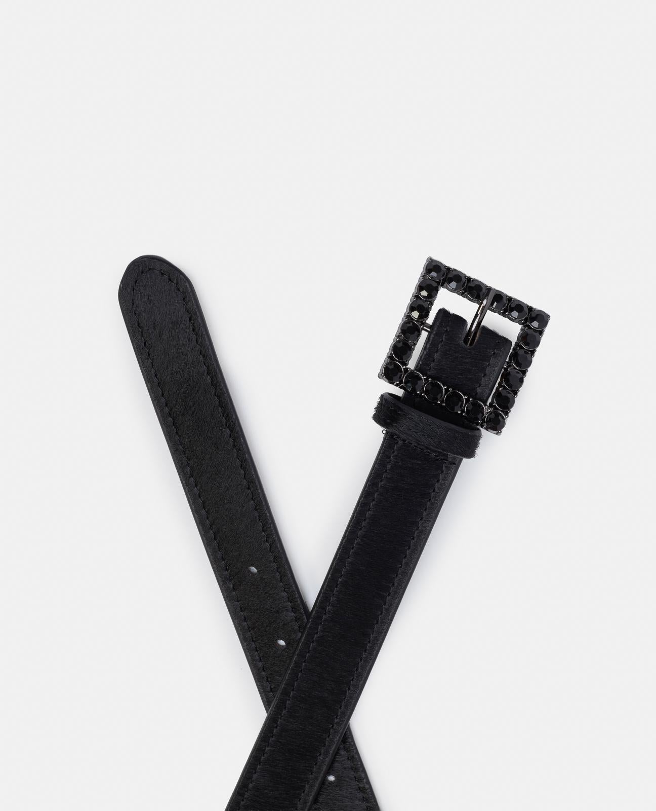 BUCKLE BELT WITH RHINESTONES