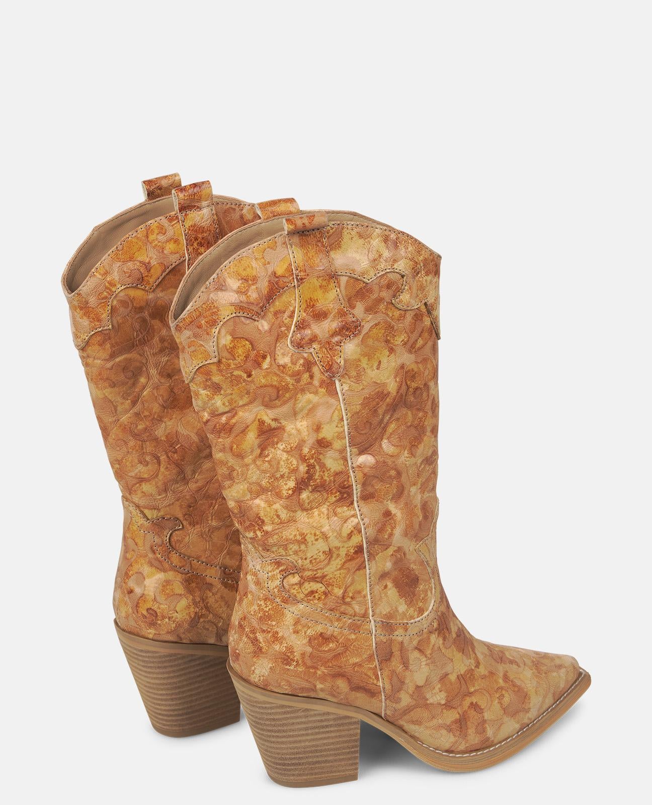 BESTICKTER HALBSTIEFEL