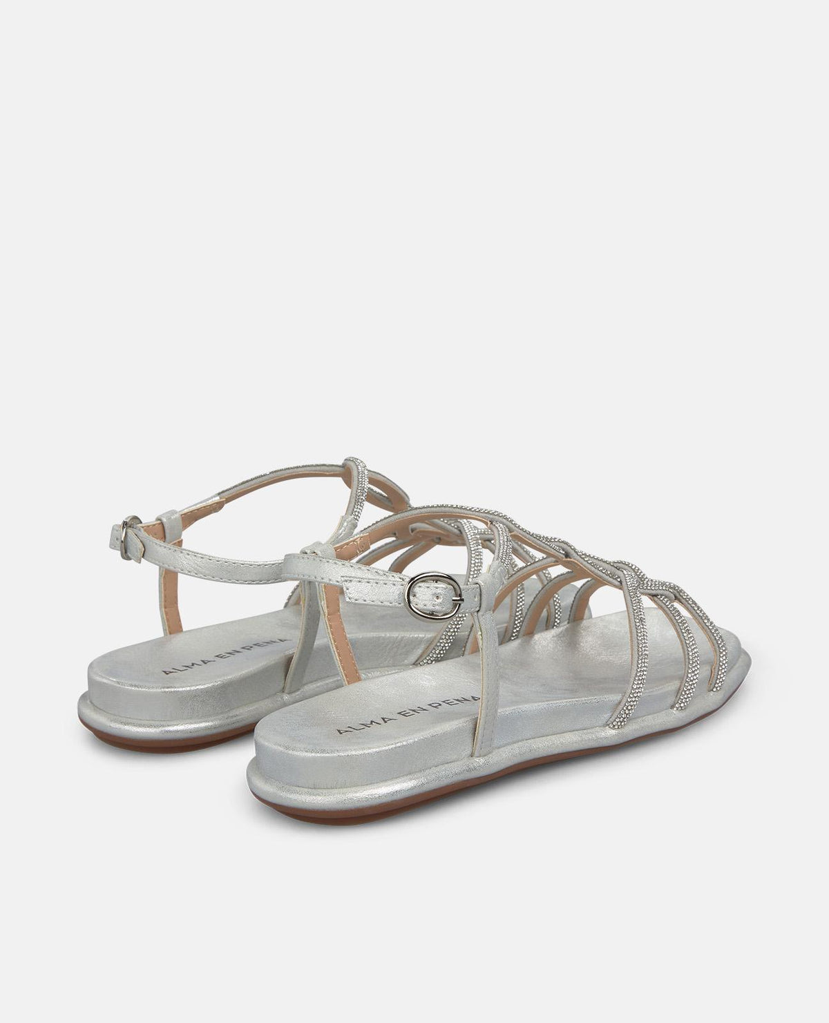 SANDALI PIATTI CON CINGHIE METALLICHE