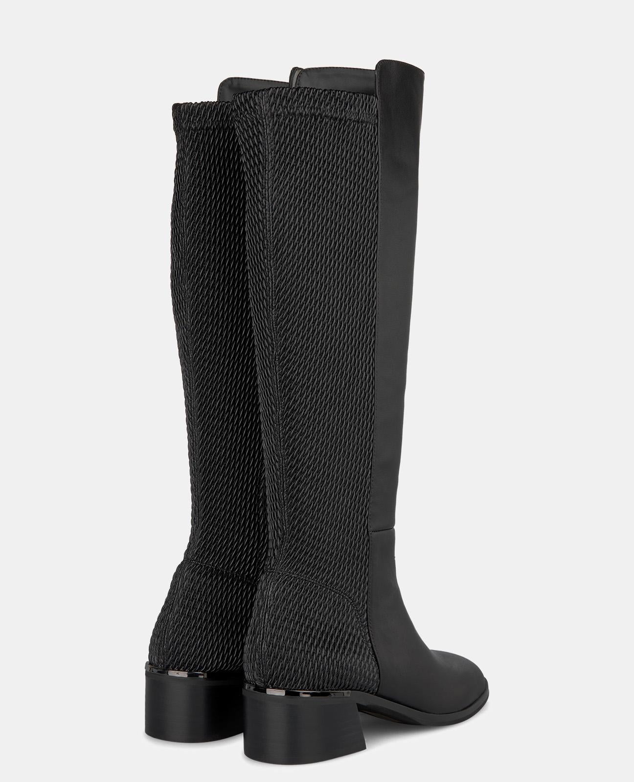 BOTTE À TALON TEXTURÉ