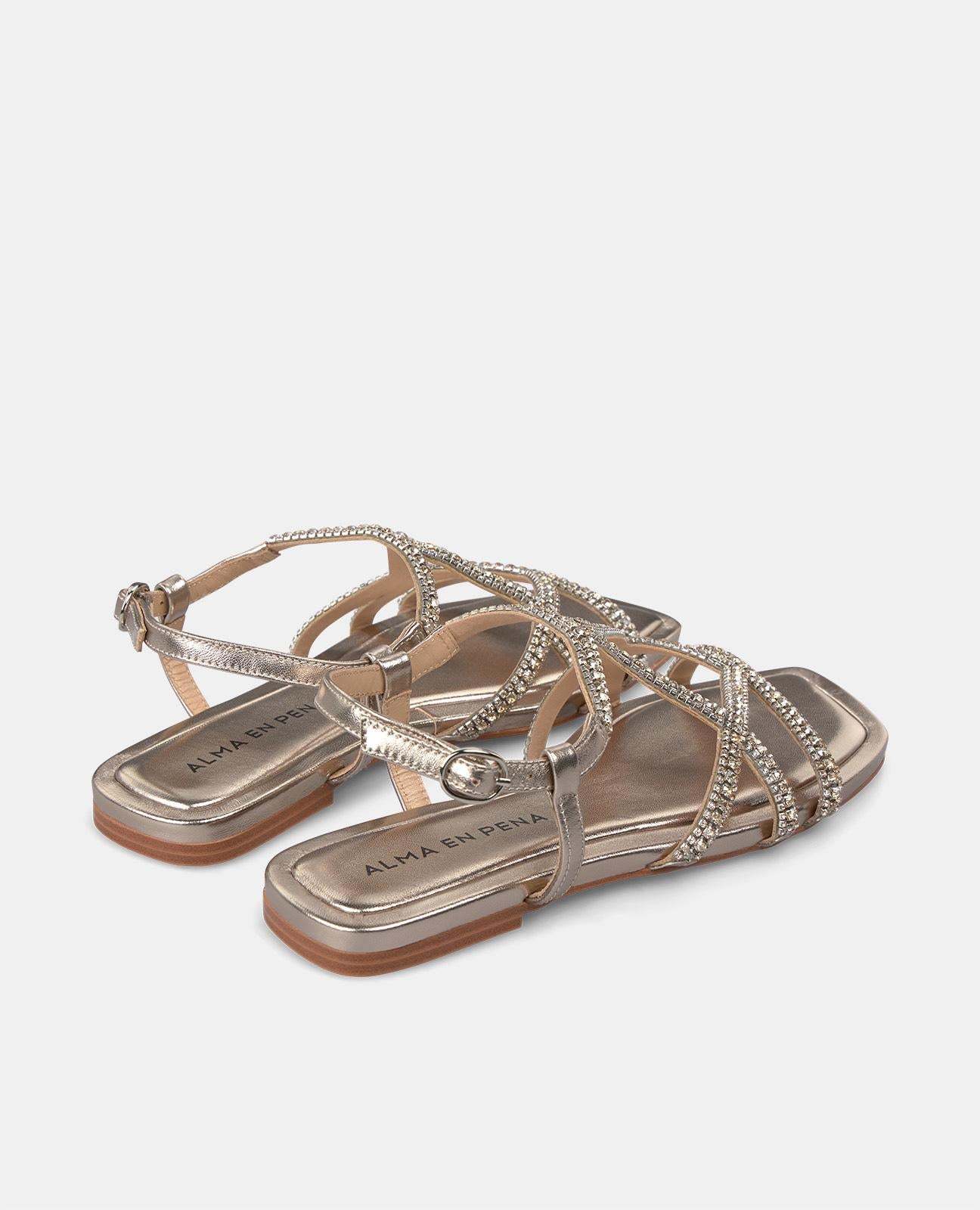 SANDALIA ENTRECRUZADA PEDRERÍA