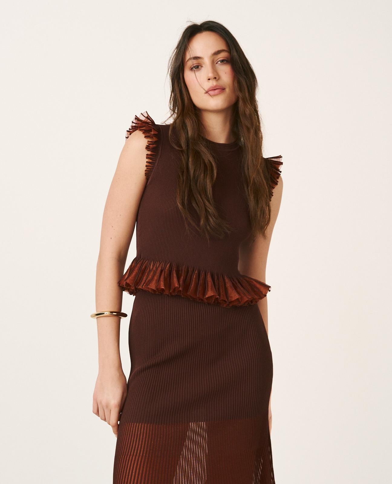 TOP VOLANTES METALIZADO