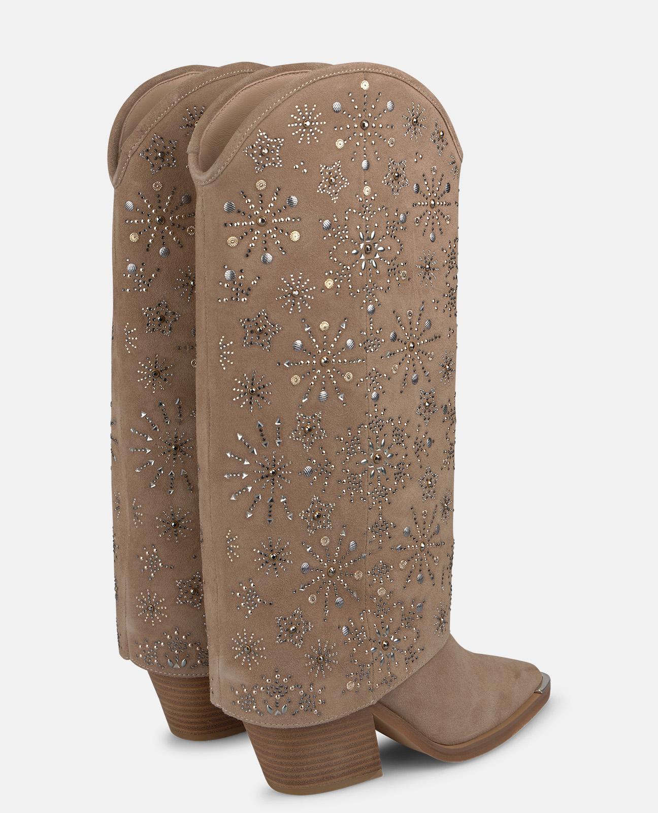 BOTA COWBOY DE ANTE CON PEDRERÍA