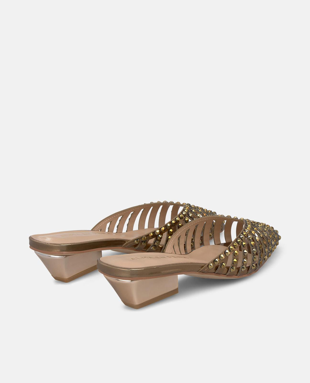 OPEN-HEEL MULE WITH MESH DETAIL