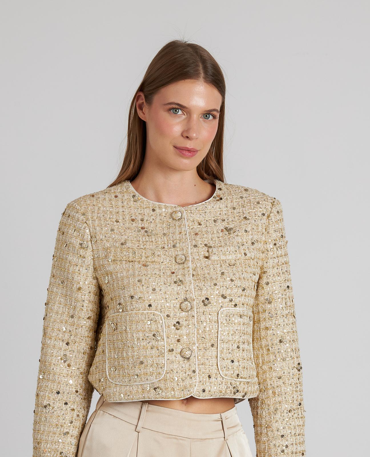 SEQUIN STRUCTURE JACKET