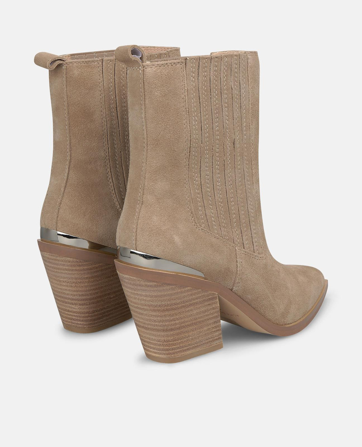 SUEDE ANKLE BOOTS WITH SIDE STITCHING