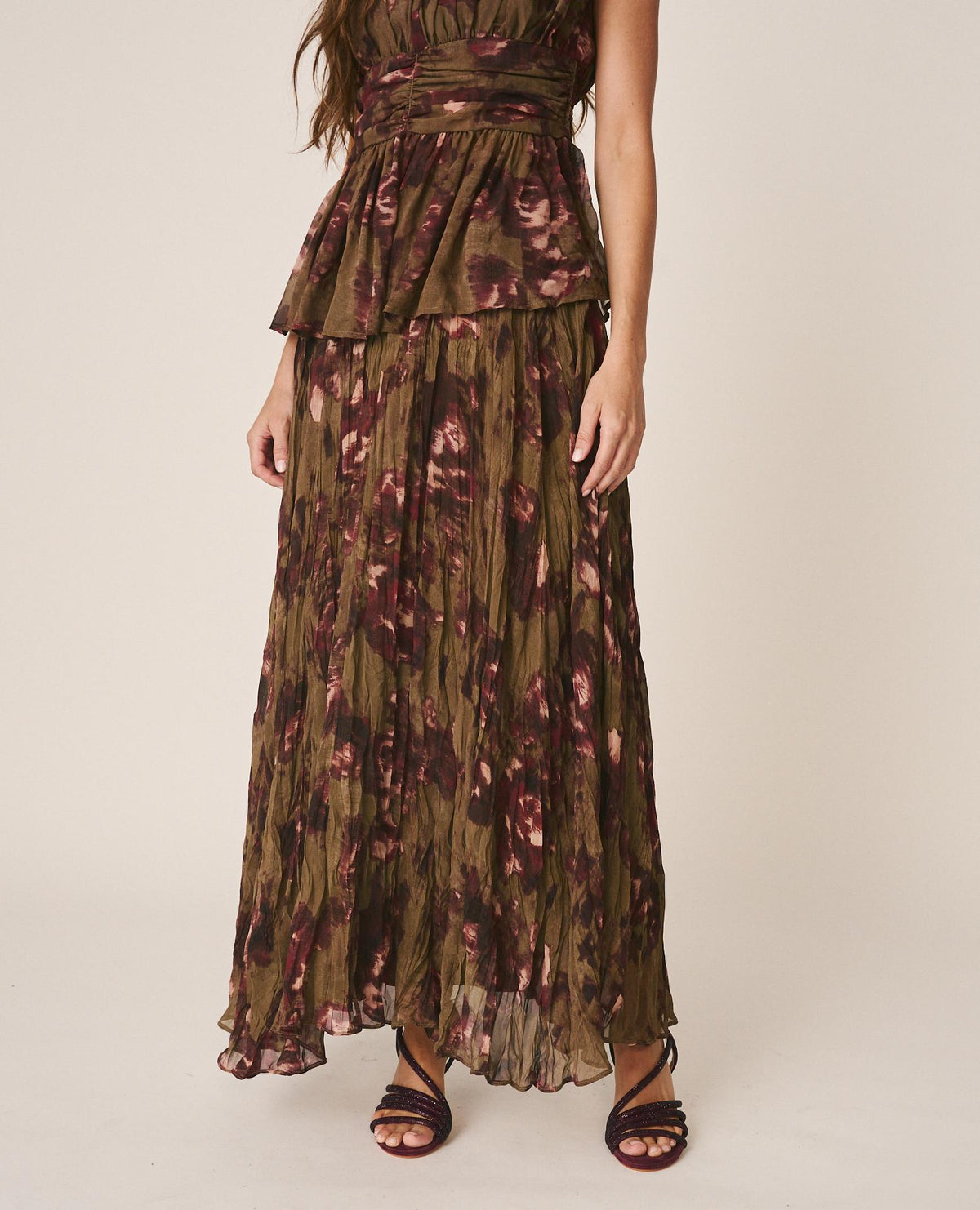 LONG FLORAL SKIRT
