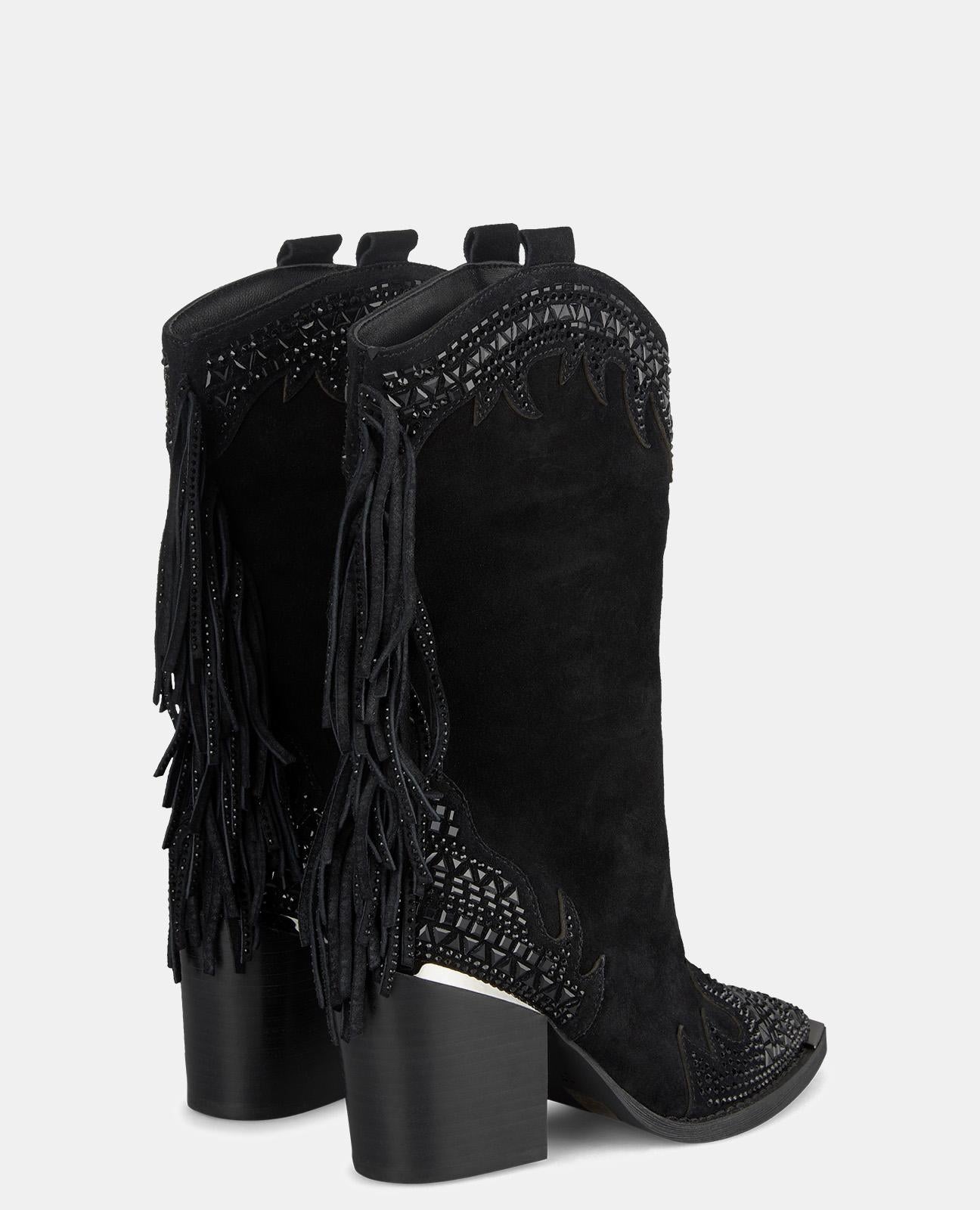 MEIA BOTA COM FRANJAS BRILHANTES