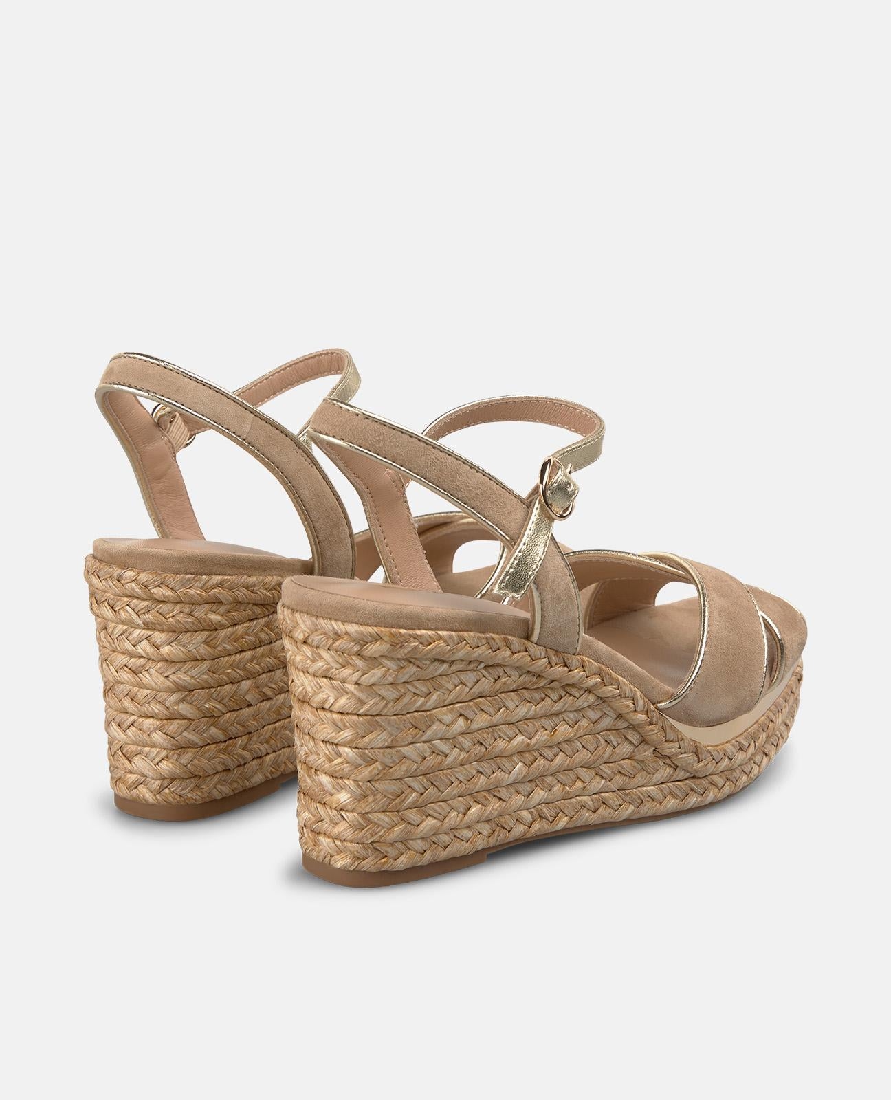 SANDALIA DE ESPARTO DOBLE TIRA CRUZADA