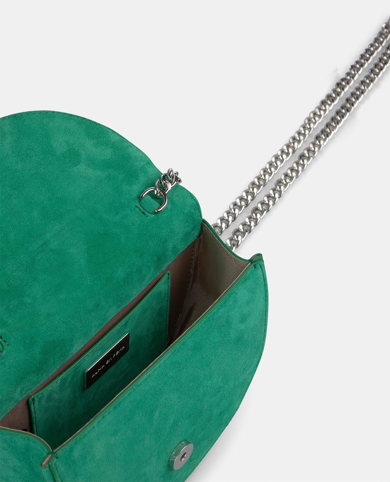 JEWELED HALF MOON BAG