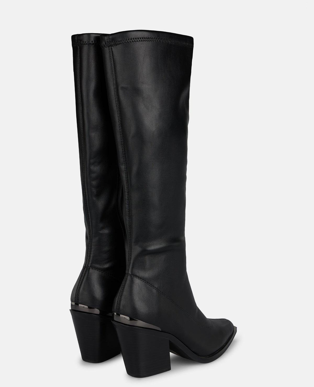 HIGH-TOP BOOTS WITH A LEATHER-LIKE LOOK