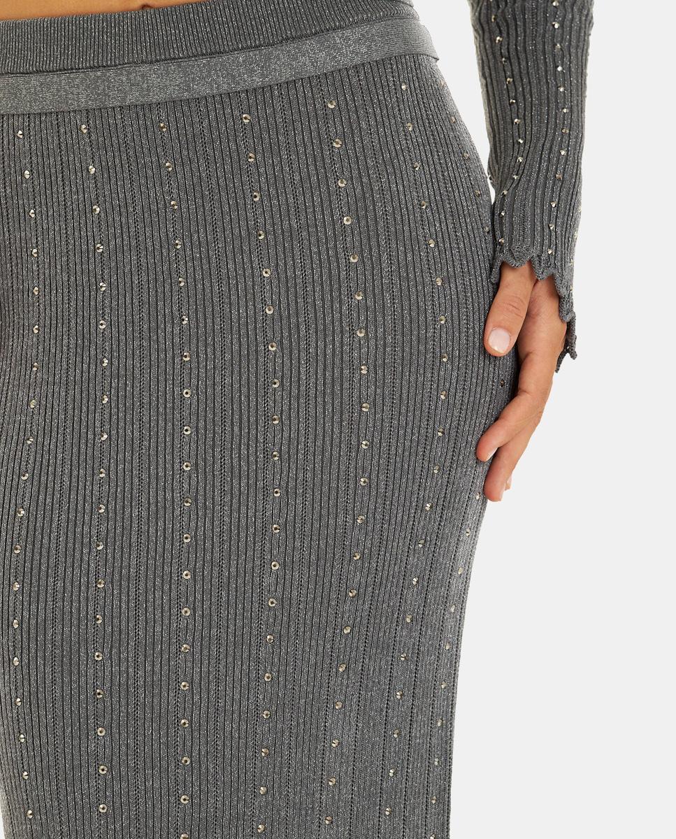 JUPE EN MAILLE MÉTALLIQUE