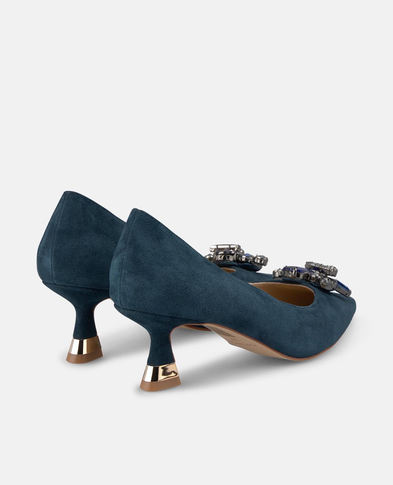 CHAUSSURE À TALON BAS EN FORME DE FLEUR