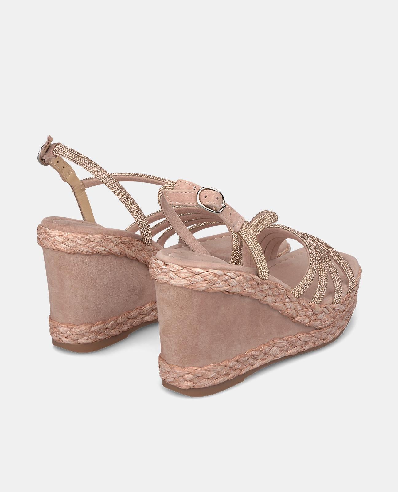 CUÑA TIRAS CON PEDRERÍA