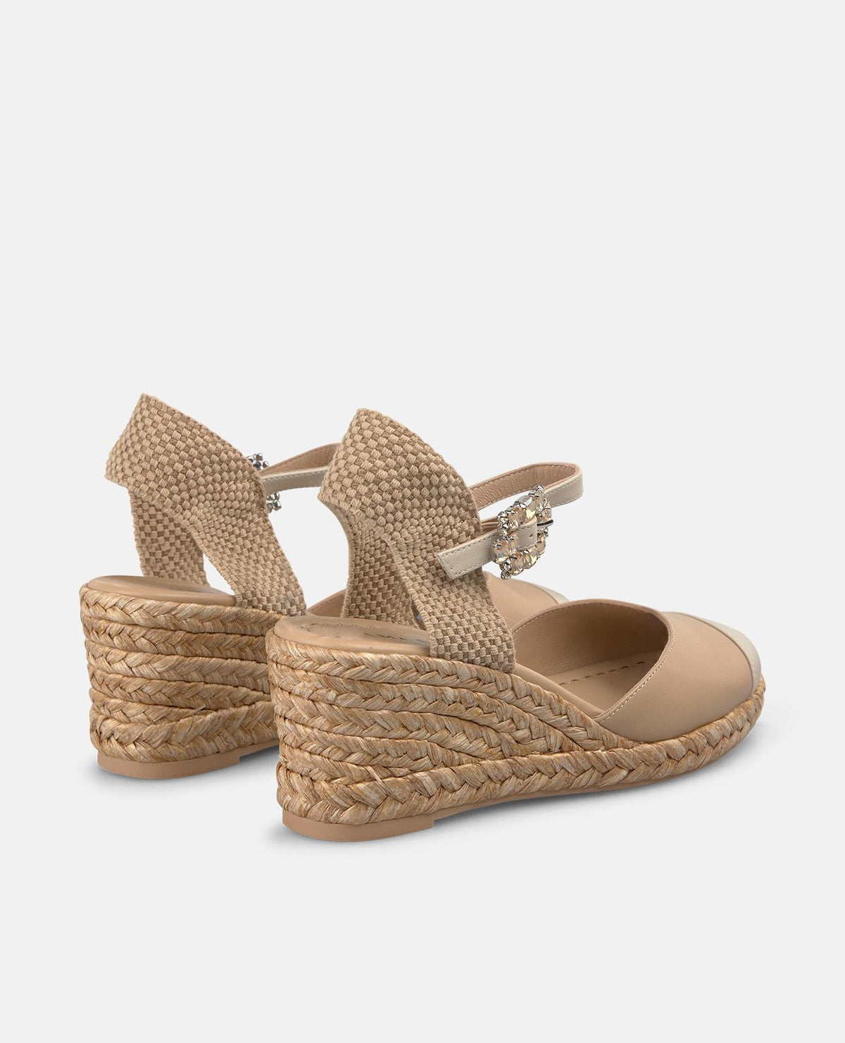 ZAPATO DE CUÑA CON ESPARTO COMBI