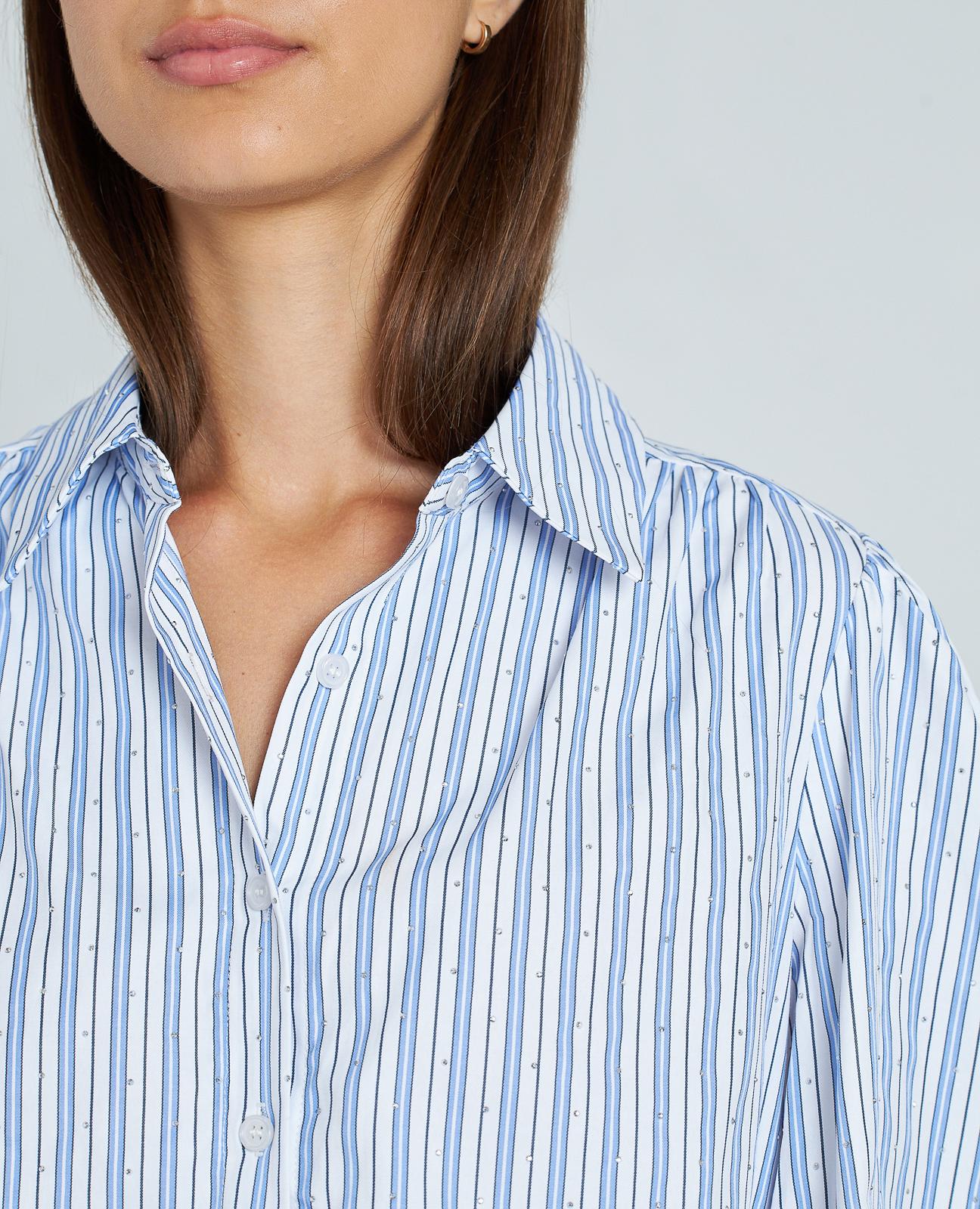 CHEMISE RAYÉE AVEC STRASS