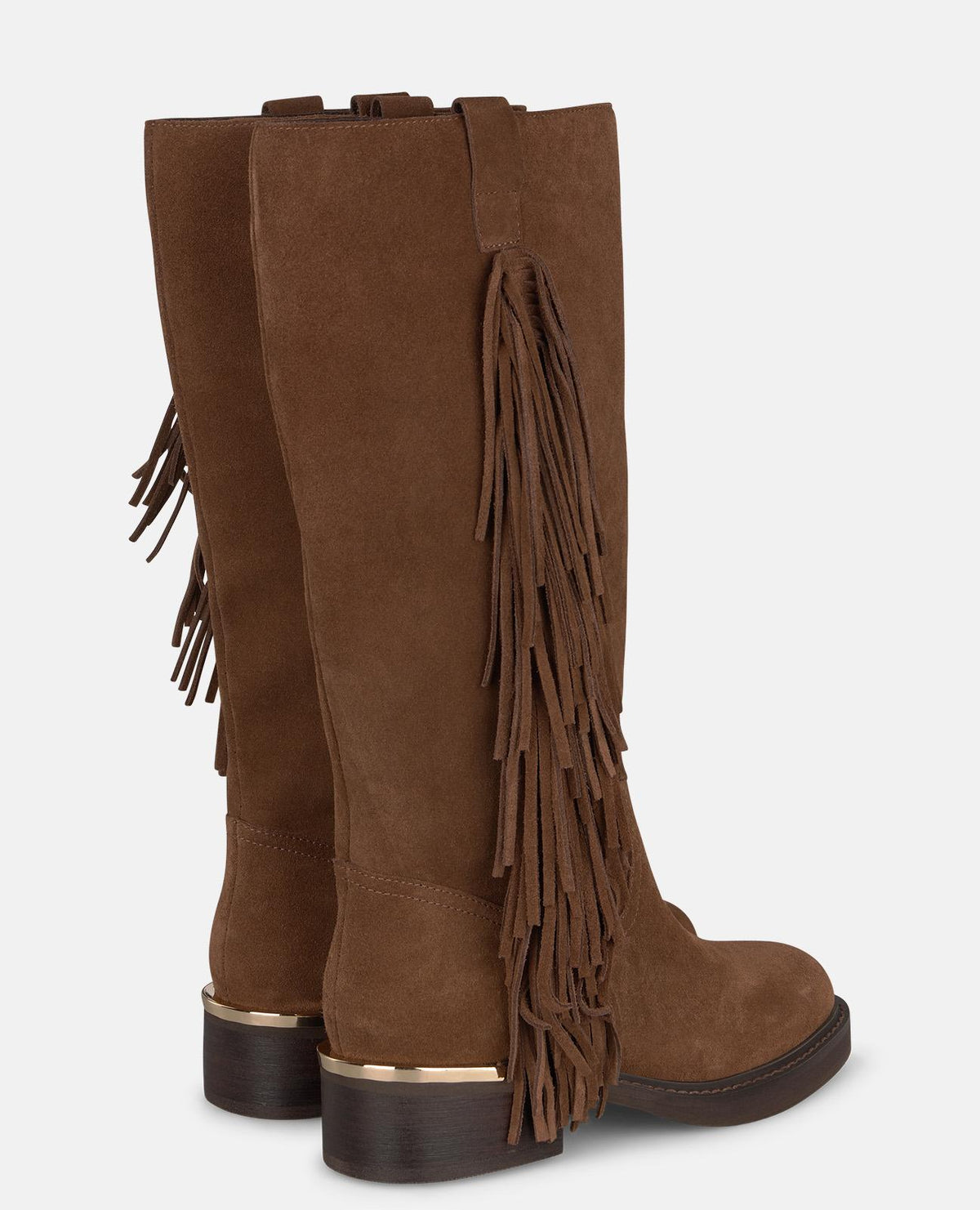 LEATHER BOOTS WITH FRINGE